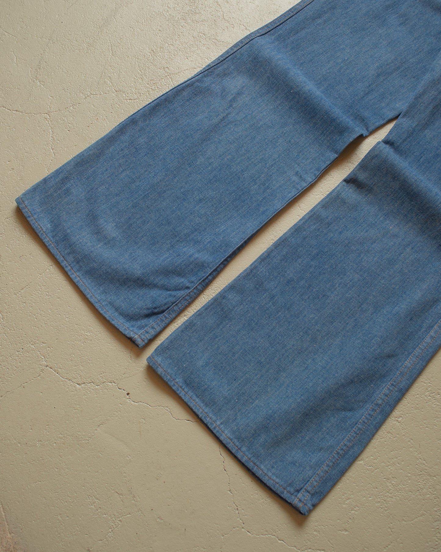 1970s Lee Set Flared Cotton Pants blue - W38 L33