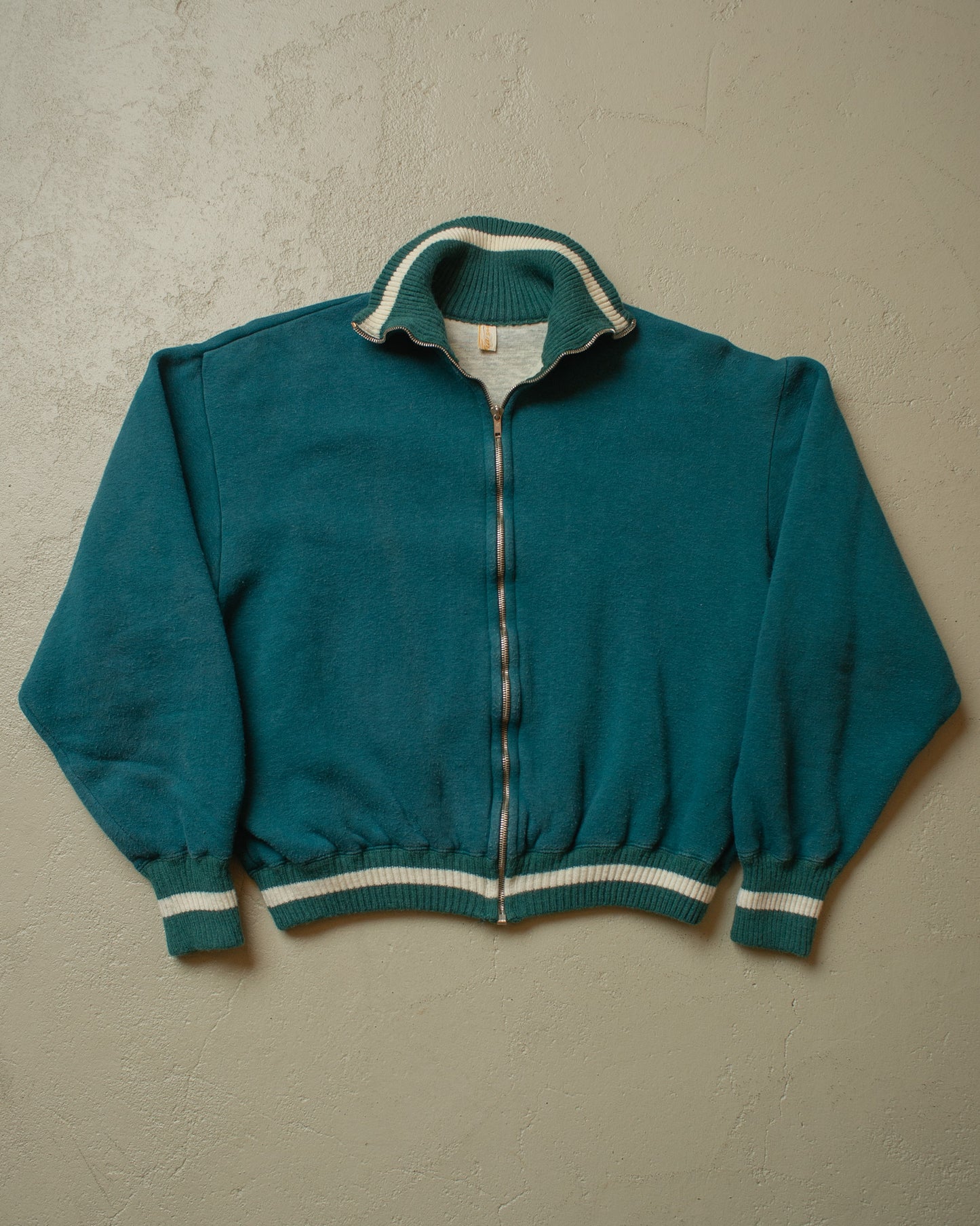 1950s German Two Tone lined Zip Sweatshirt Set - S