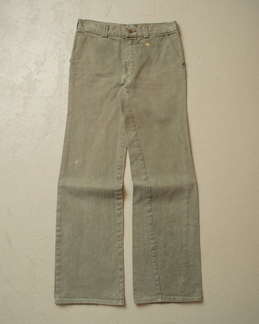1980s Camel Flared Jeans khaki - W30 L31