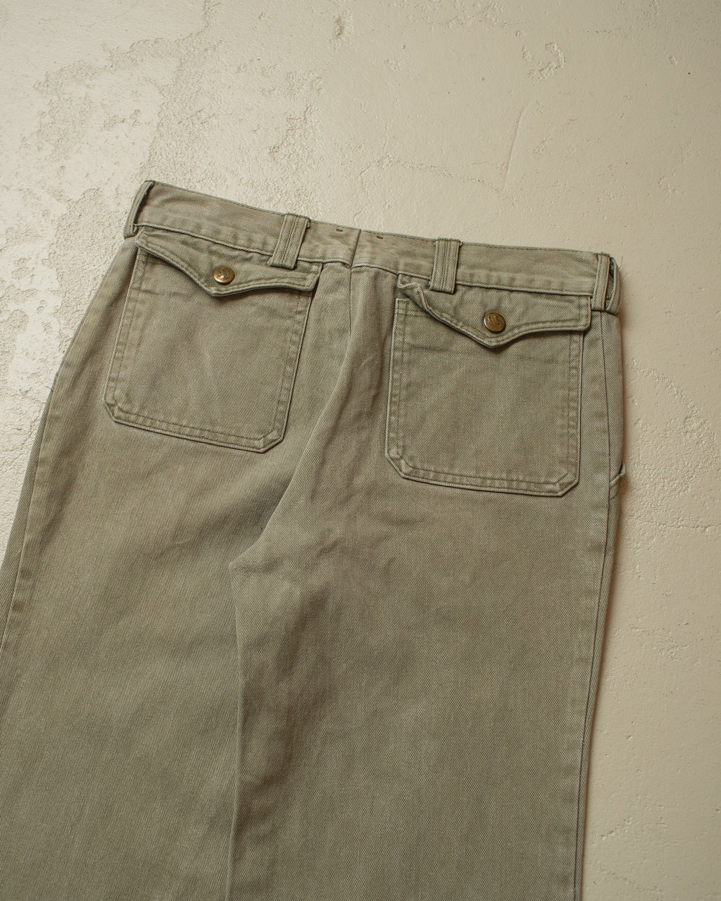 1980s Camel Flared Jeans khaki - W30 L31