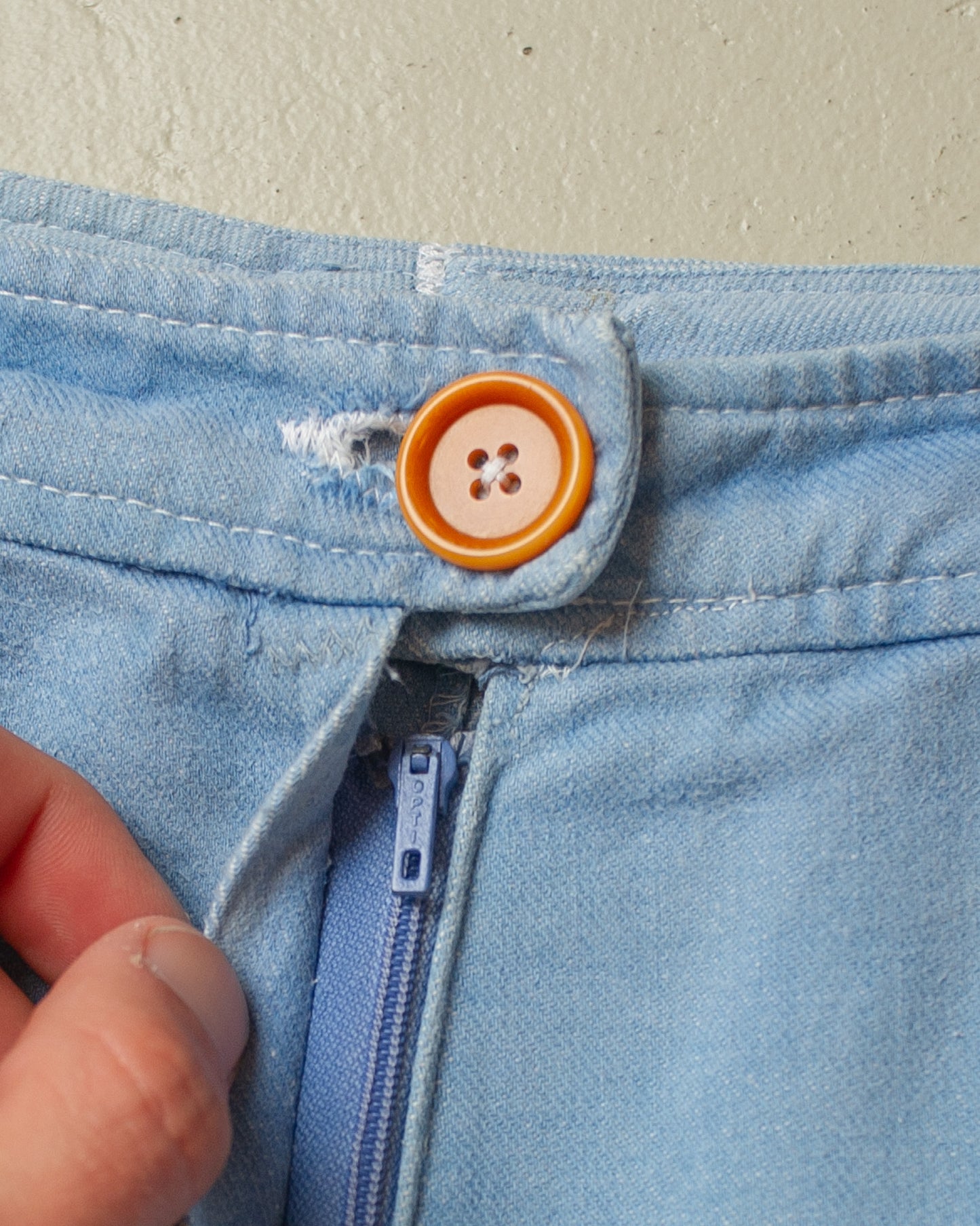 1970s Embroidered Bellbottom Jeans blue - W29 L31