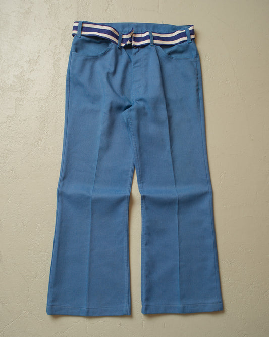 1970s Levi´s Sta-Prest Flared Pleated Pants blue - W36 L30