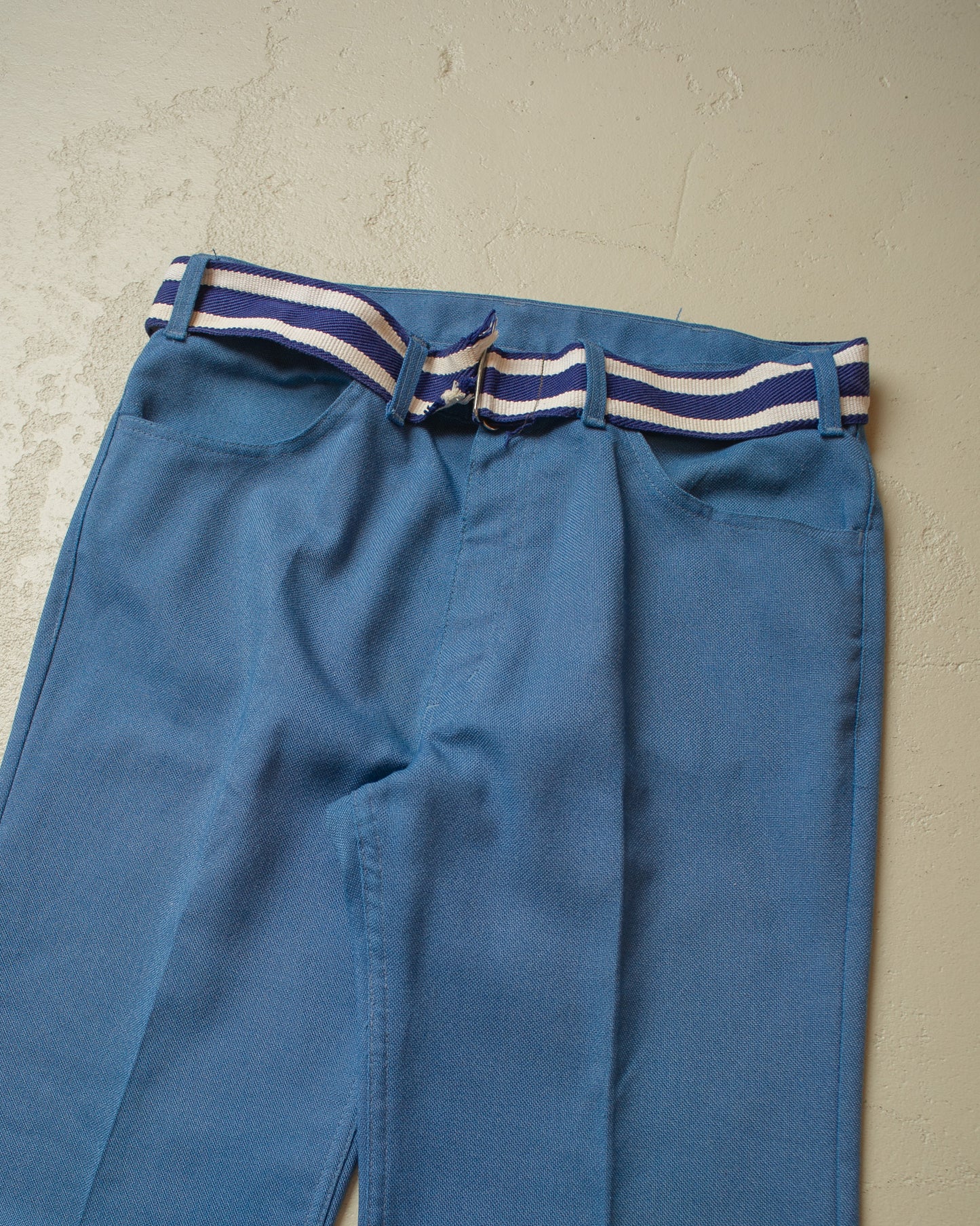 1970s Levi´s Sta-Prest Flared Pleated Pants blue - W36 L30