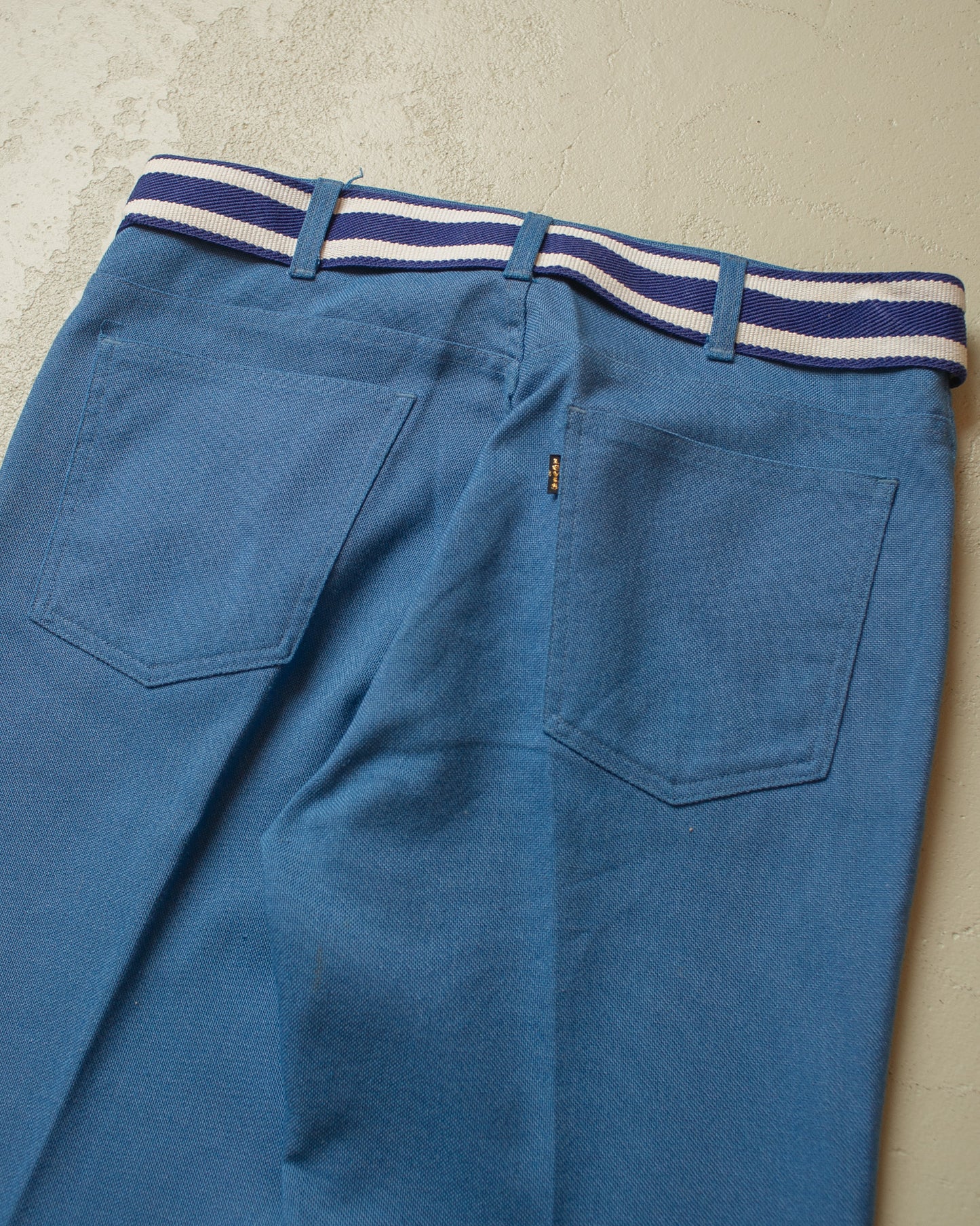1970s Levi´s Sta-Prest Flared Pleated Pants blue - W36 L30