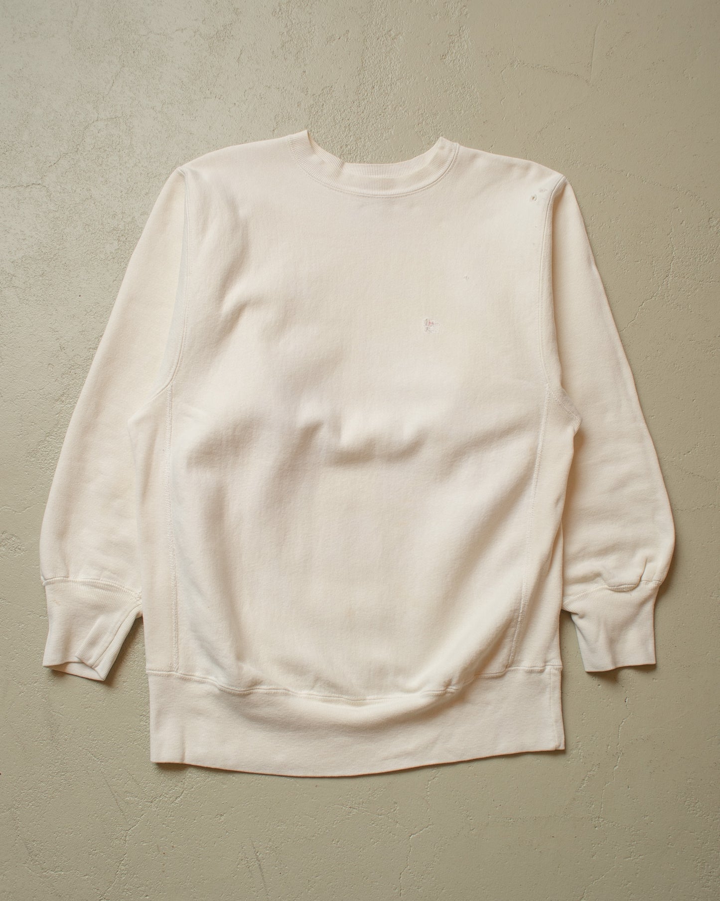 1990s Champion No Logo Reverse Weave Sweatshirt creme - L/XL