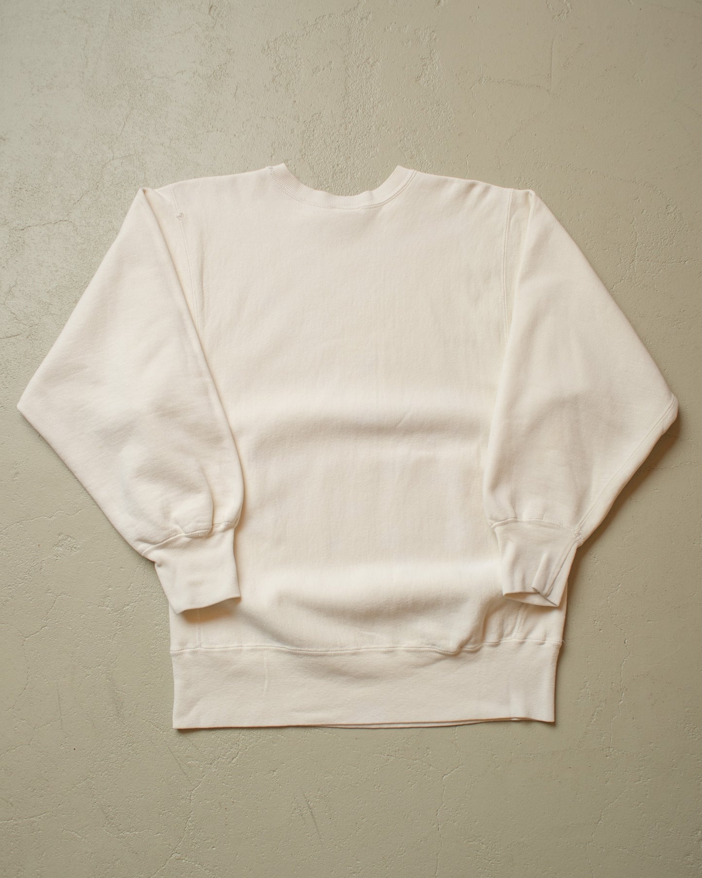 1990s Champion No Logo Reverse Weave Sweatshirt creme - L/XL