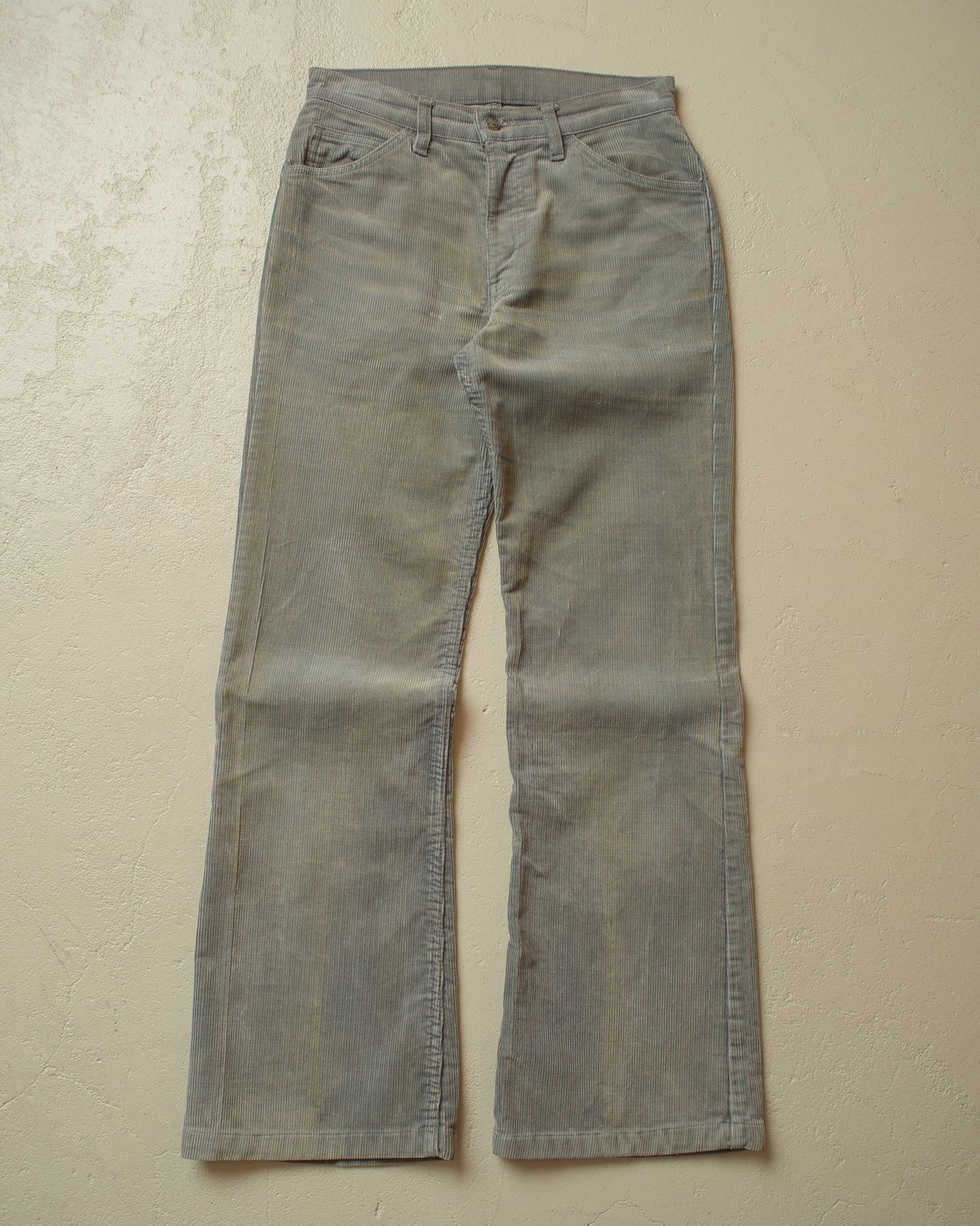 1970s Levi´s Flared Corduroy Mud Wash Pants grey - W29 L31