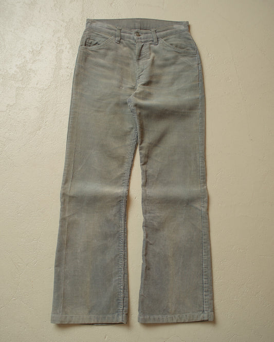 1970s Levi´s Flared Corduroy Mud Wash Pants grey - W29 L31
