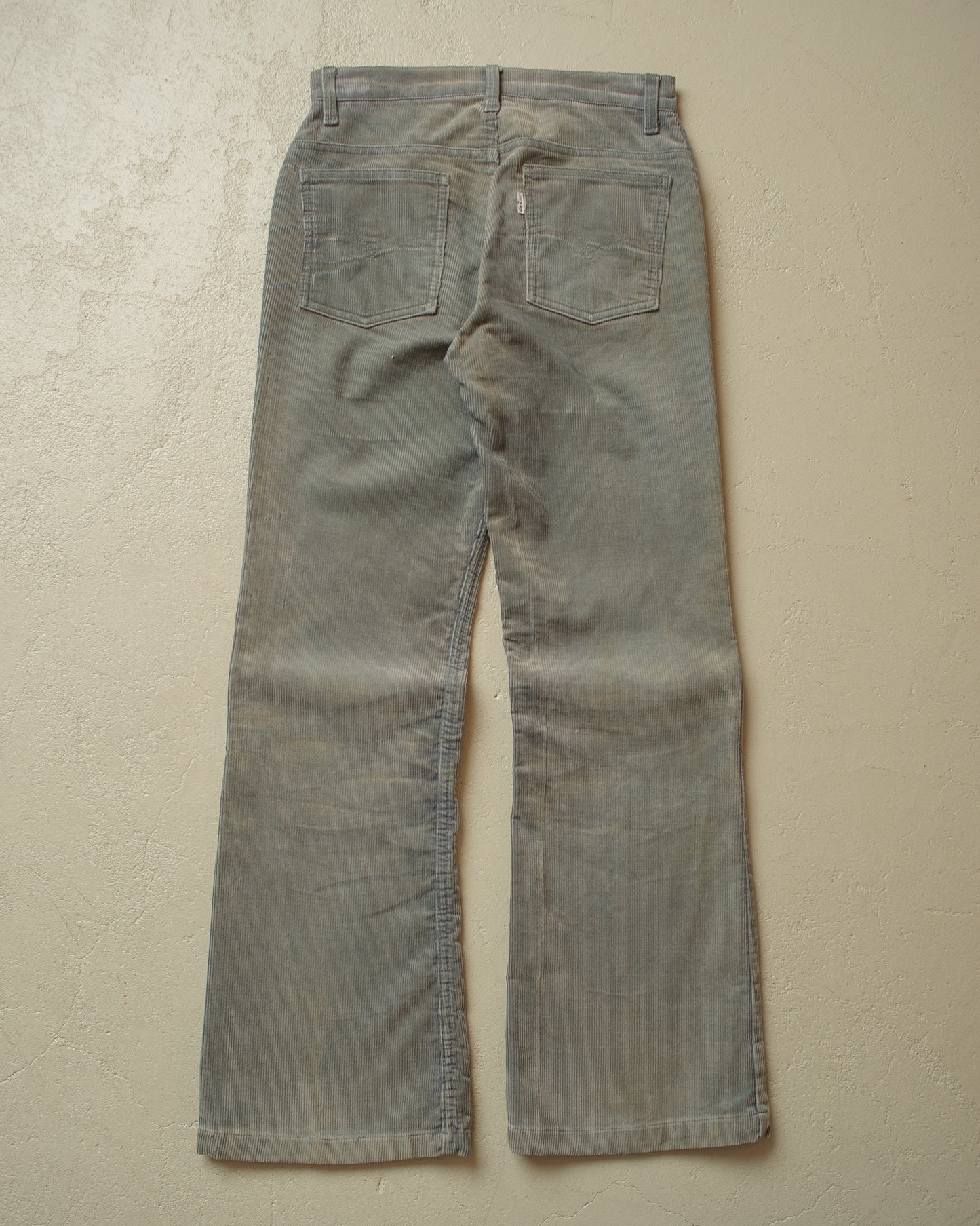 1970s Levi´s Flared Corduroy Mud Wash Pants grey - W29 L31