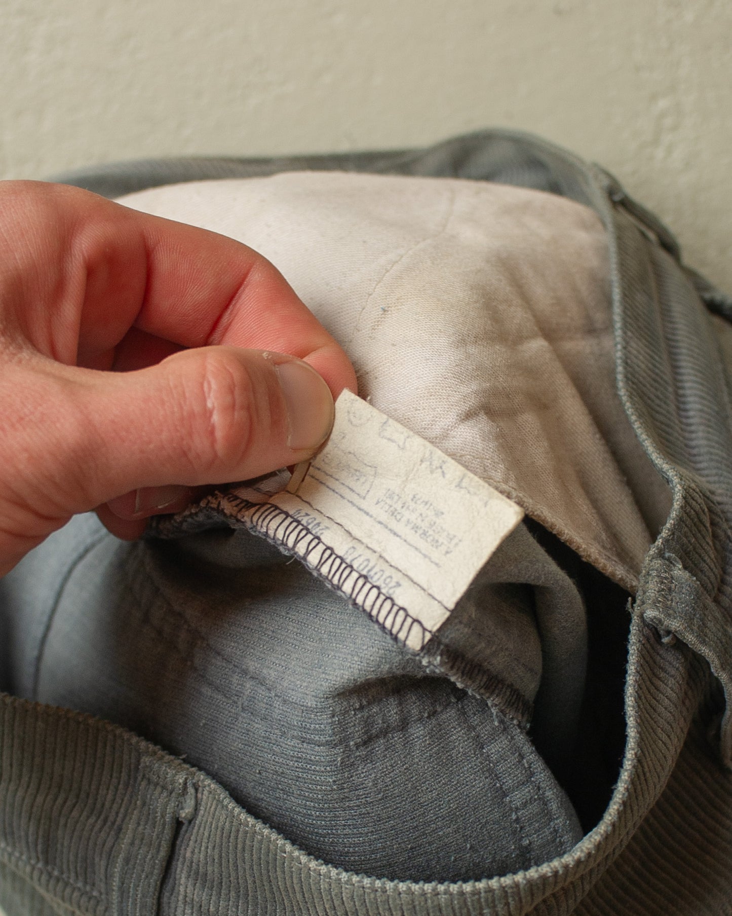 1970s Levi´s Flared Corduroy Mud Wash Pants grey - W29 L31