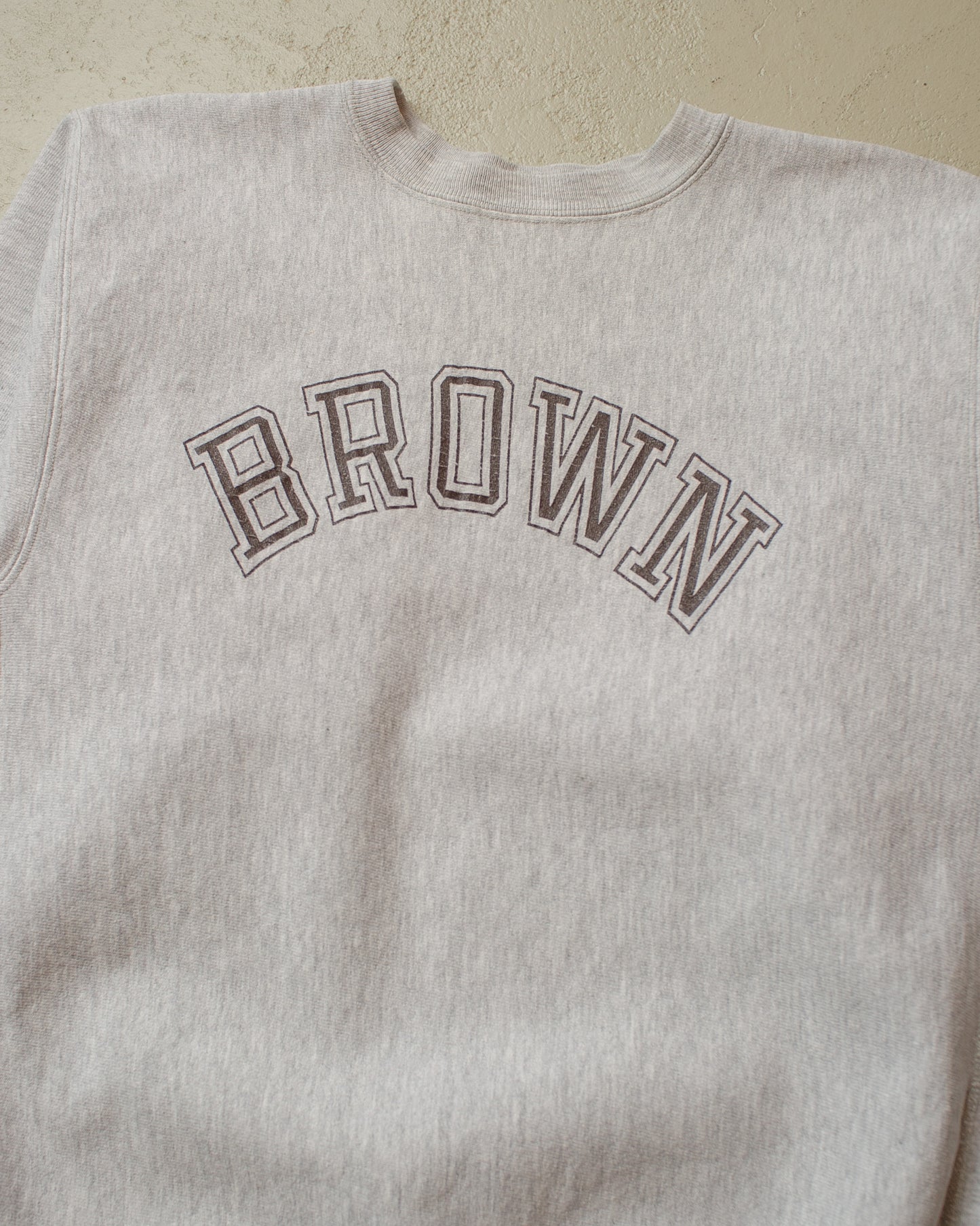 1990s Champion Brown University Reverse Weave Sweatshirt grey - L/XL