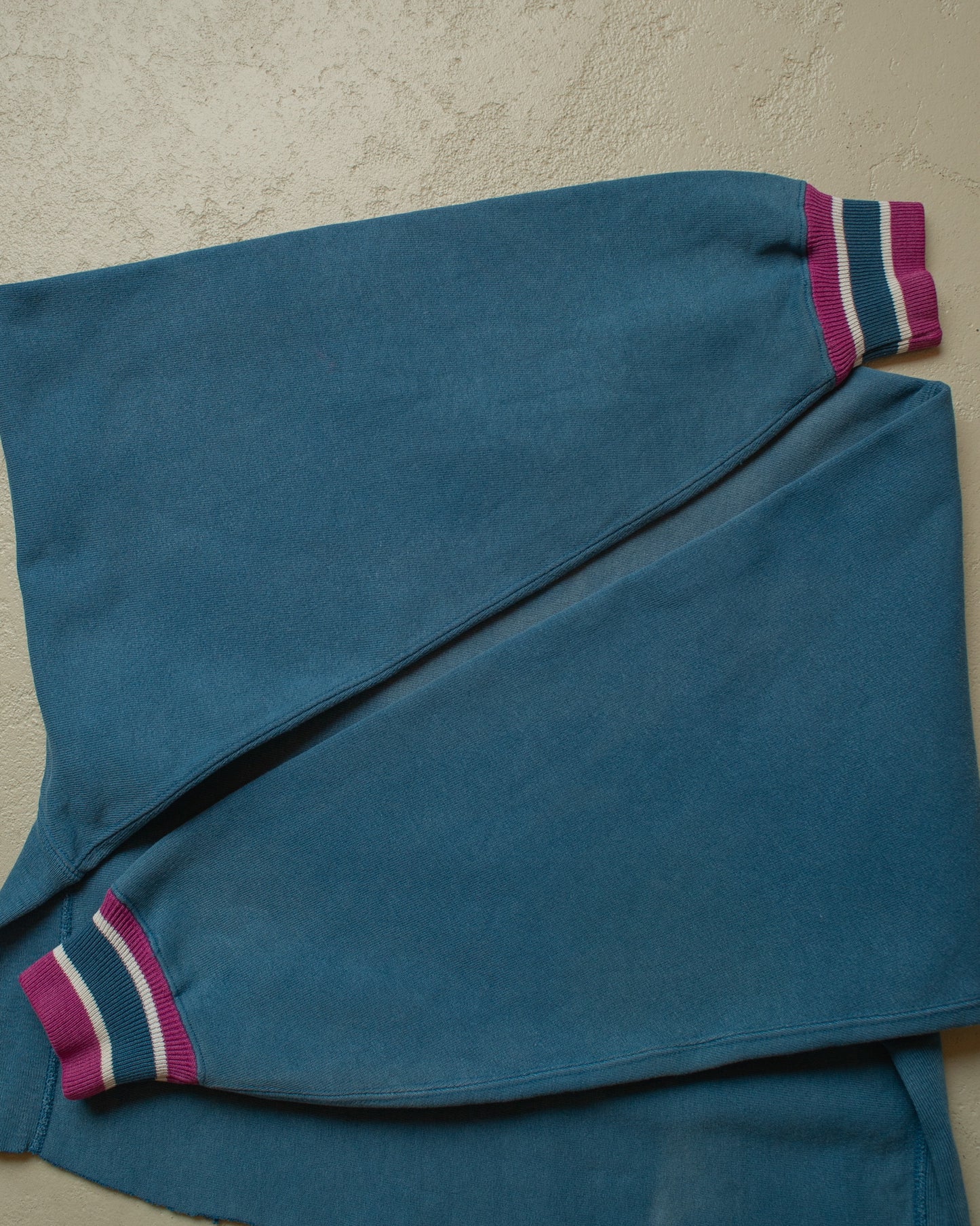 1990s Champion Logo Cut Off Reverse Weave Sweatshirt turquoise - XL