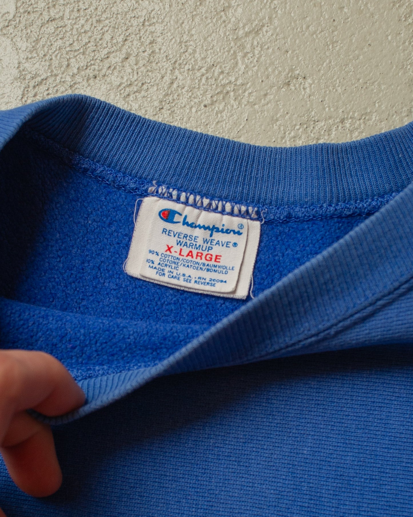 1980s Champiom Chicago Cubs Reverse Weave Sweatshirt blue - XL