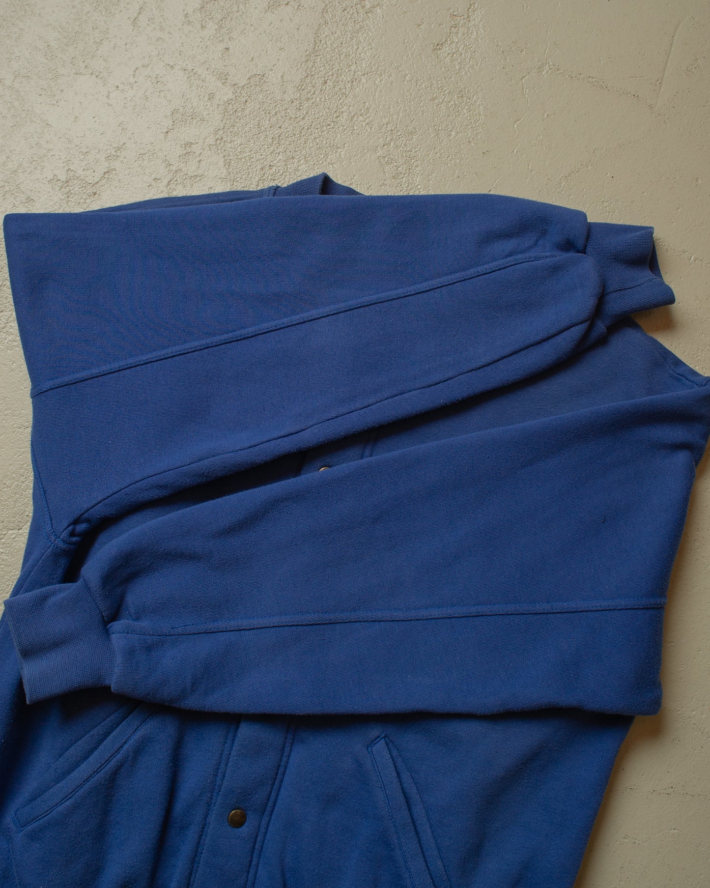 1990s Champion lined Cotton Sweatshirt blue - S/M