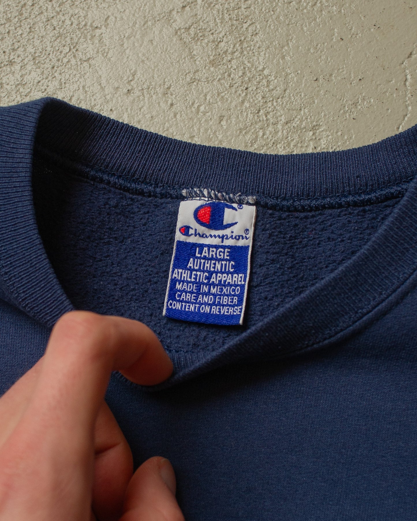 1990s Champion Luther College Sweatshirt navyblue - L