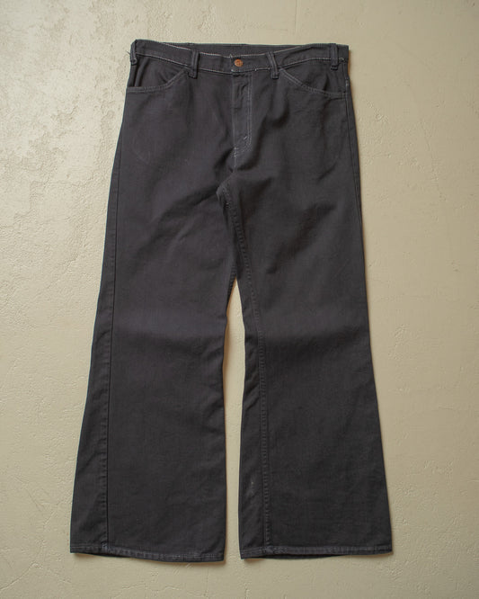 1960s/70s Levi´s Big E Overdyed Flared Jeans black - W33 L30