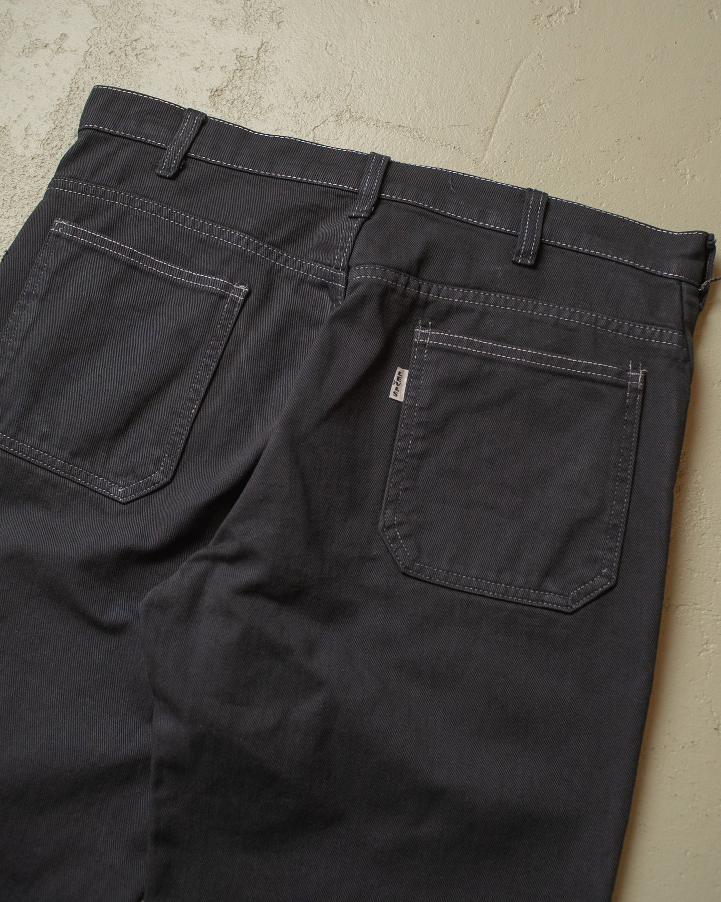 1960s/70s Levi´s Big E Overdyed Flared Jeans black - W33 L30