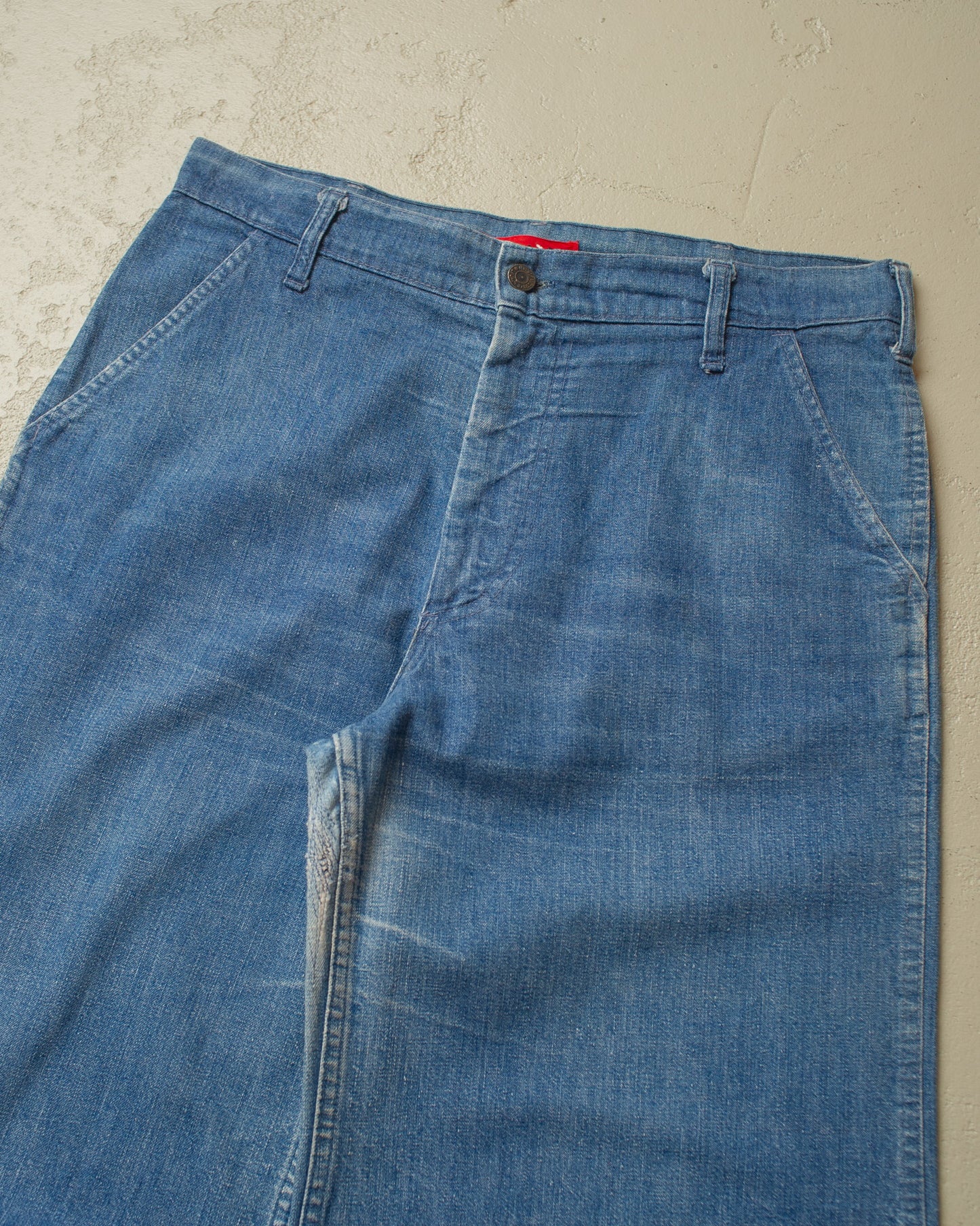 1960s/70s Levi´s Big E Repaired Flared Jeans blue - W33 L30