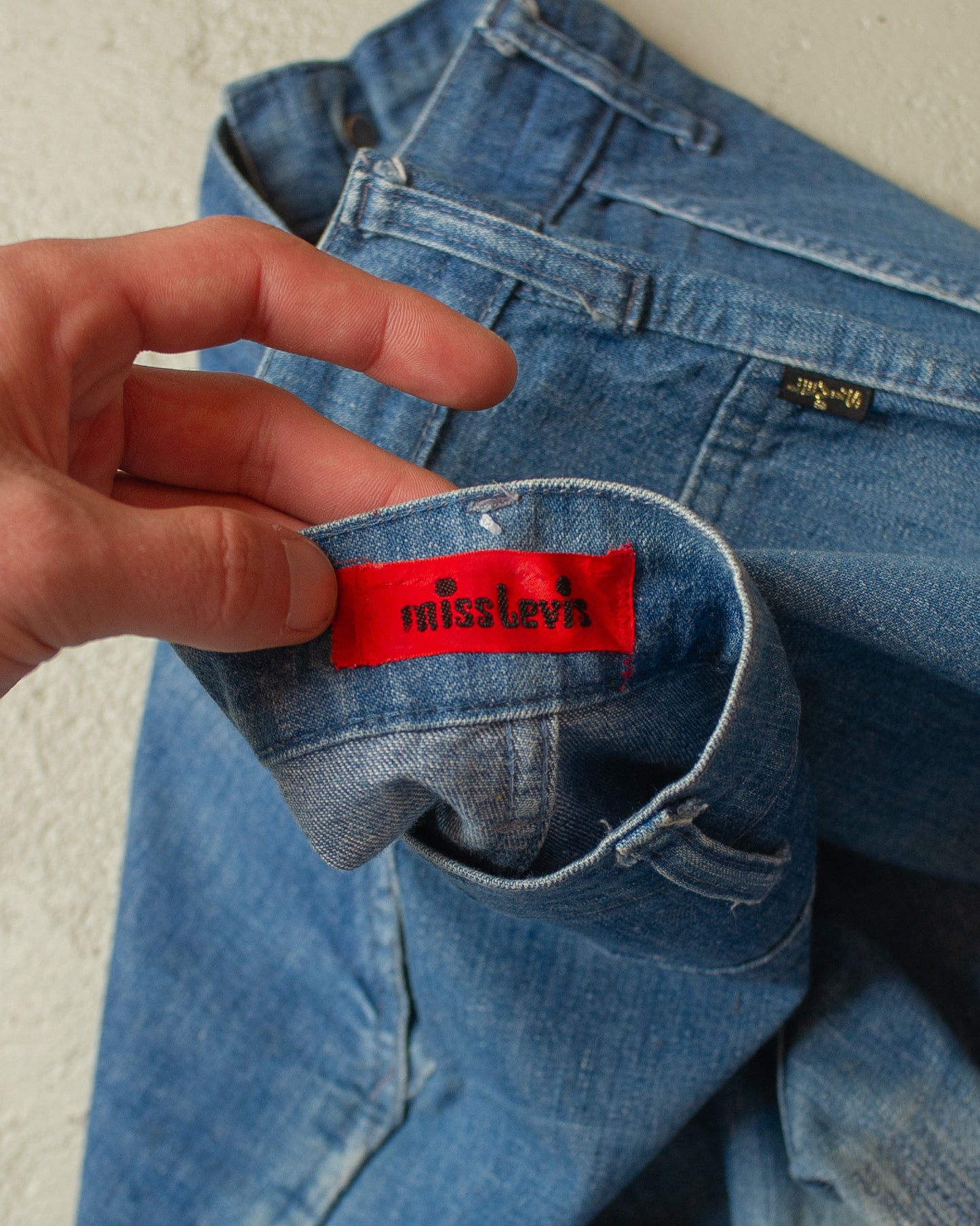 1960s/70s Levi´s Big E Repaired Flared Jeans blue - W33 L30
