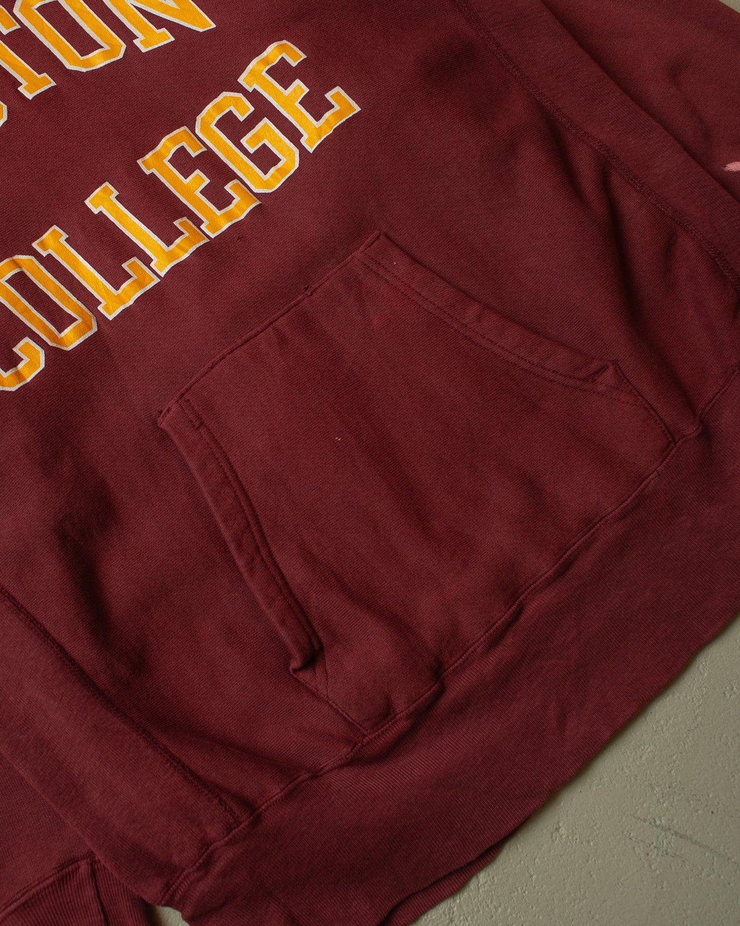 1980s Champion Boston College Reverse Weave Hoodie burgundy - L/XL
