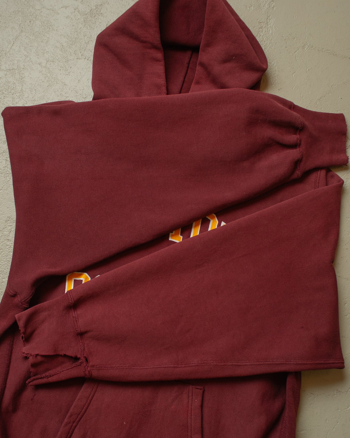 1980s Champion Boston College Reverse Weave Hoodie burgundy - L/XL