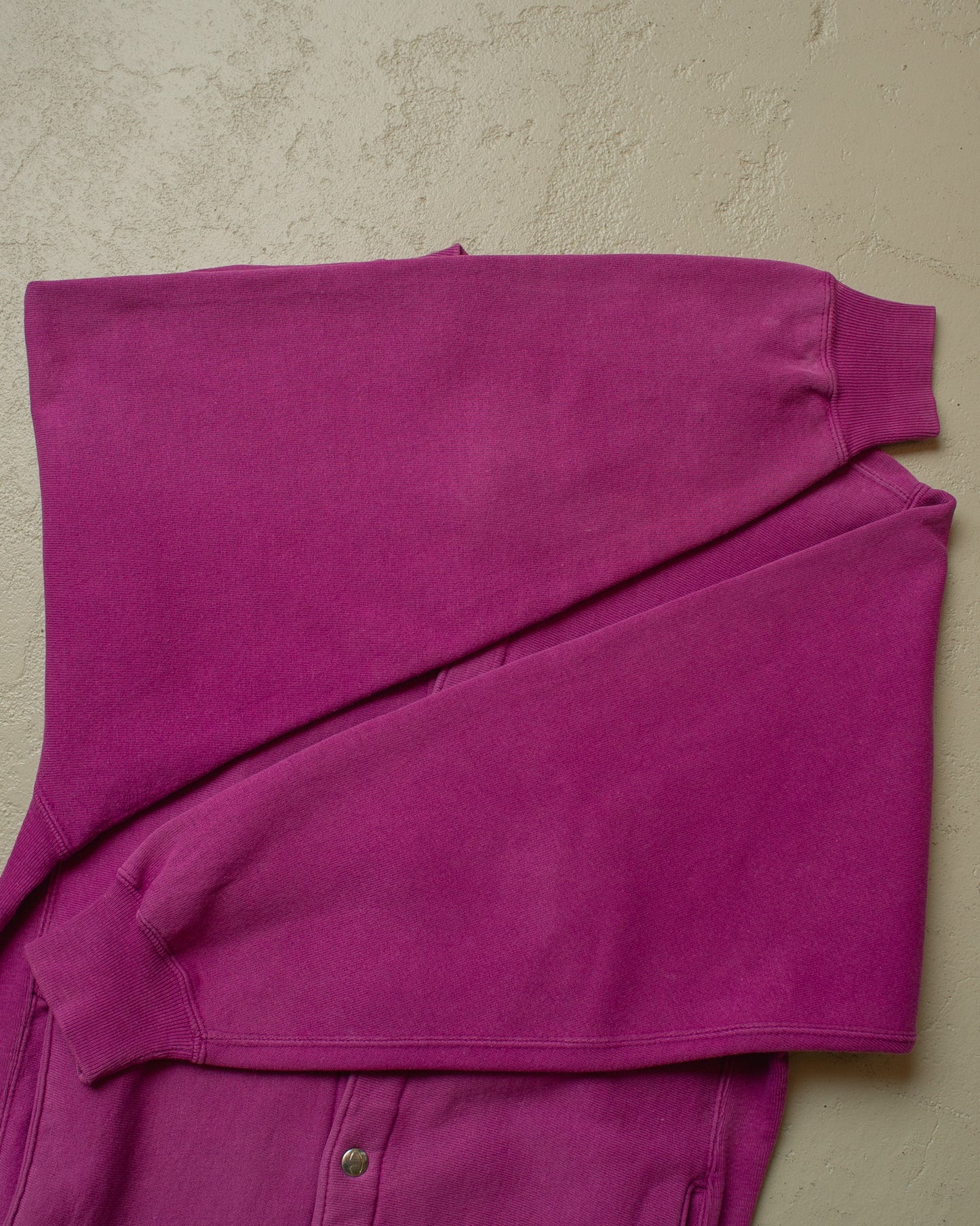 1990s Champion Logo Button Reverse Weave Sweatshirt pink - M/L