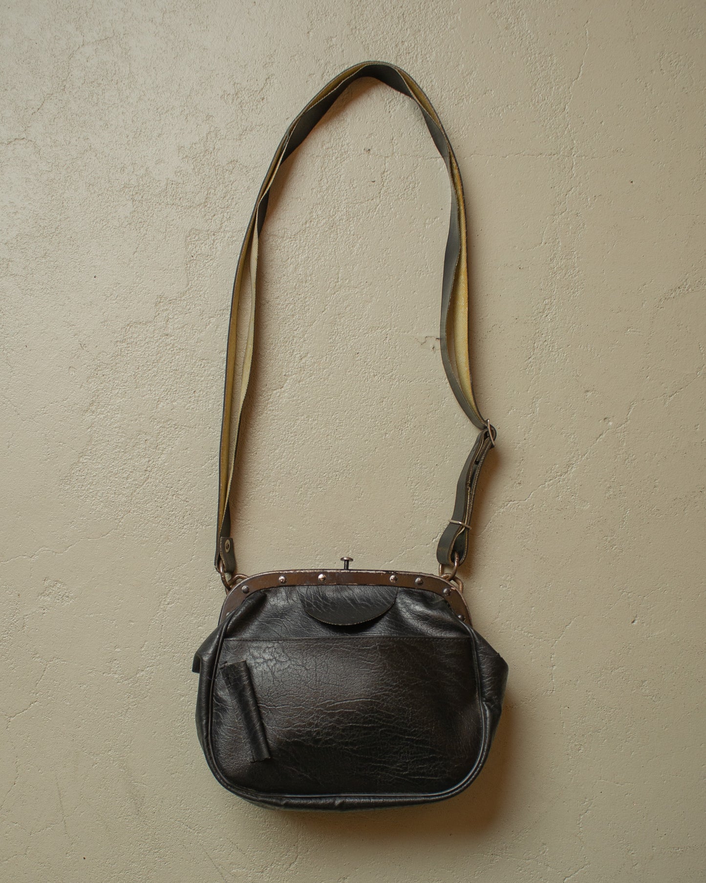 1960s/70s German Federal Post Office Leather Bag black