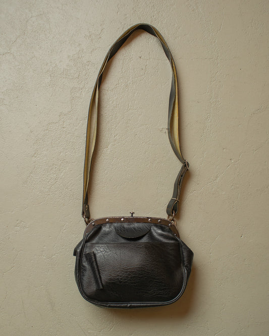 1960s/70s German Federal Post Office Leather Bag black