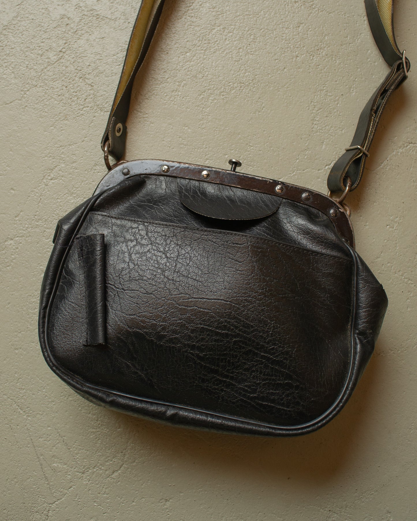 1960s/70s German Federal Post Office Leather Bag black