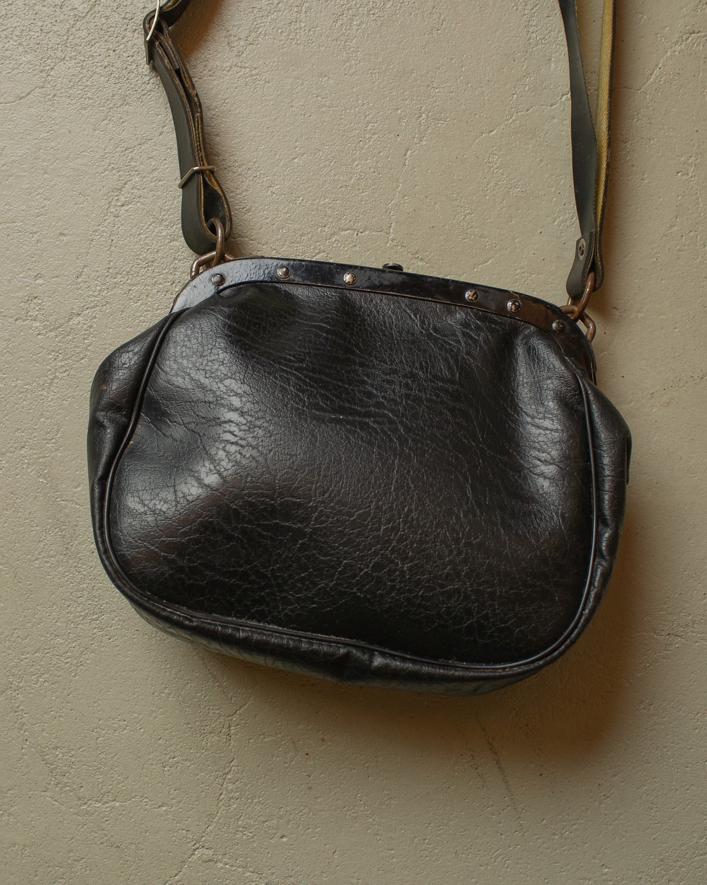 1960s/70s German Federal Post Office Leather Bag black