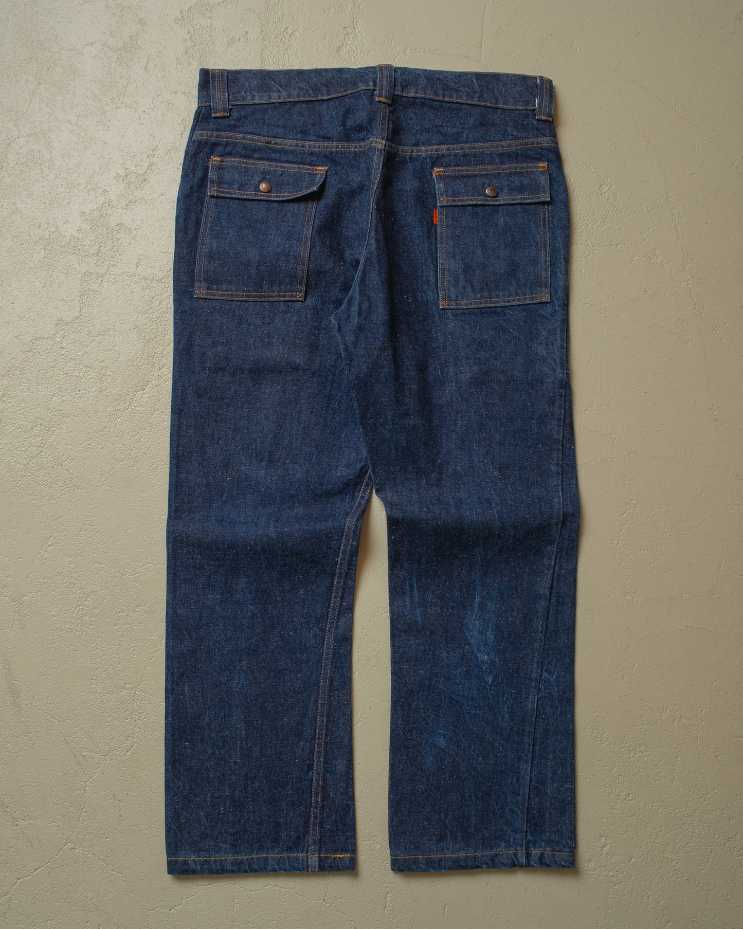 1970s Levi´s Big E Faded Jeans navyblue - W38 L31