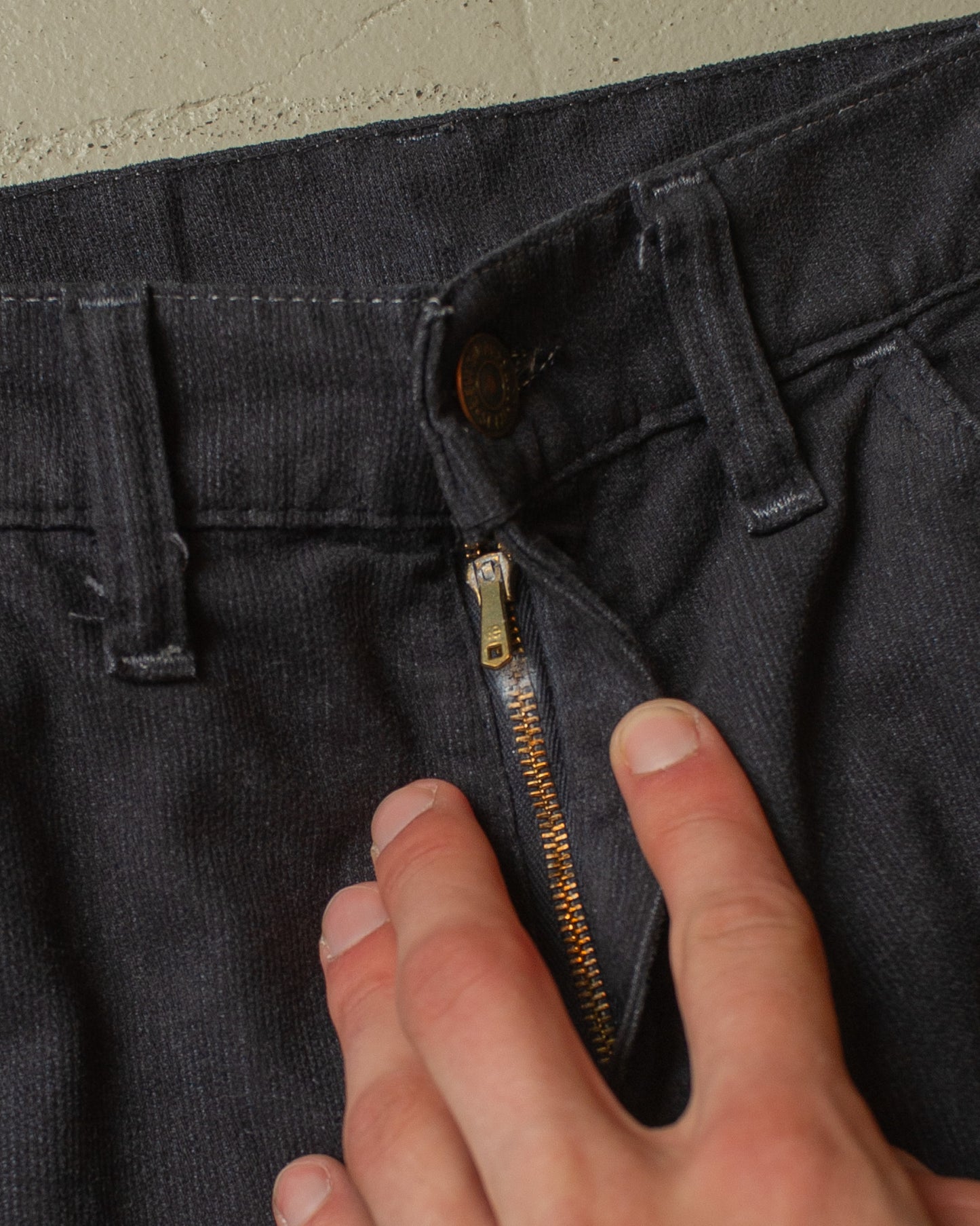 1960s/70s Levi´s Big E Overdyed Flared Pants black - W31 L33