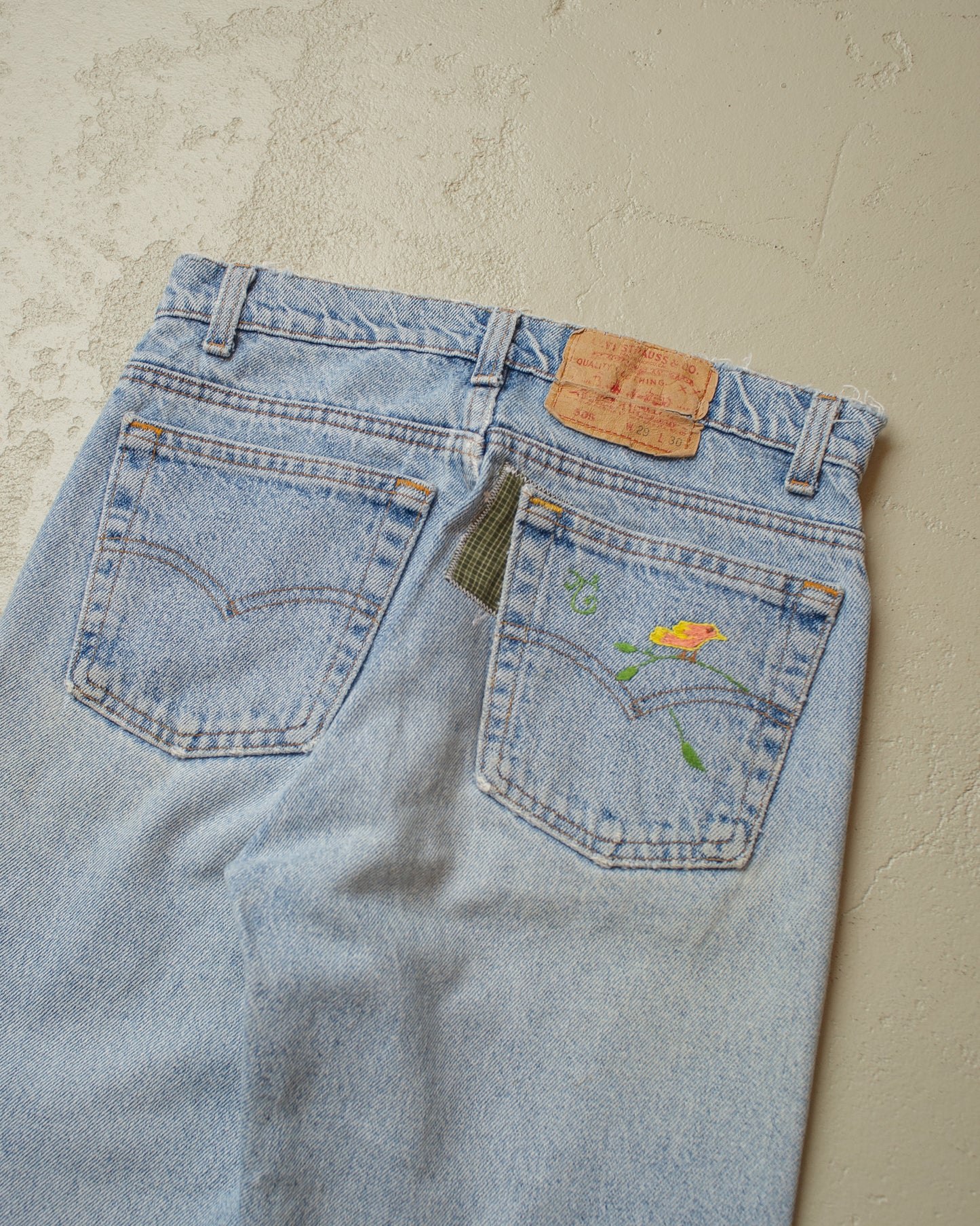 1991 Levi´s 501 Hand Embroidered Jeans blue - W29 L30