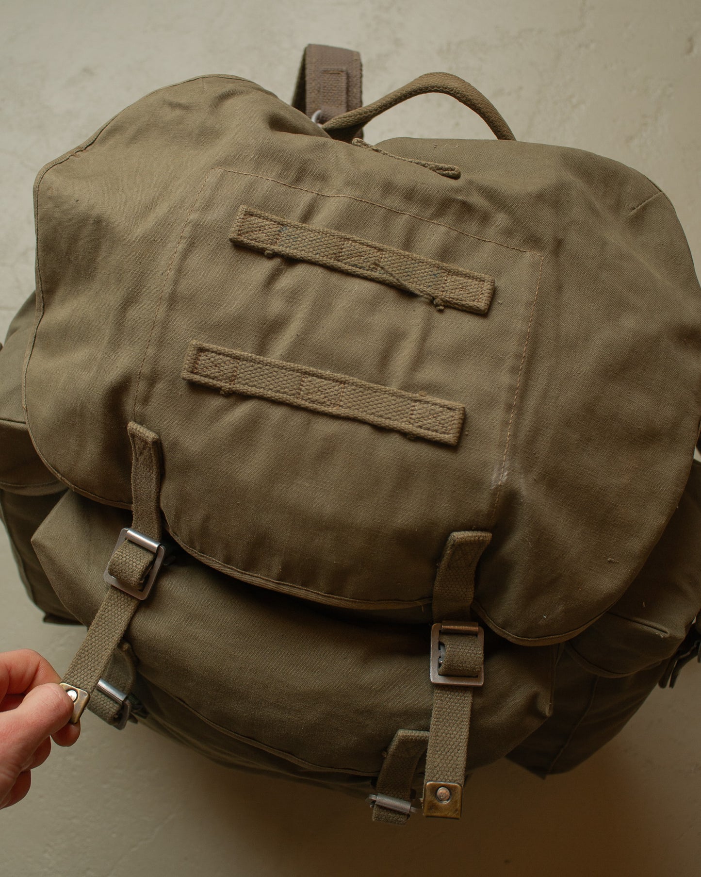 1960s Bundeswehr Army Canvas Backpack khaki
