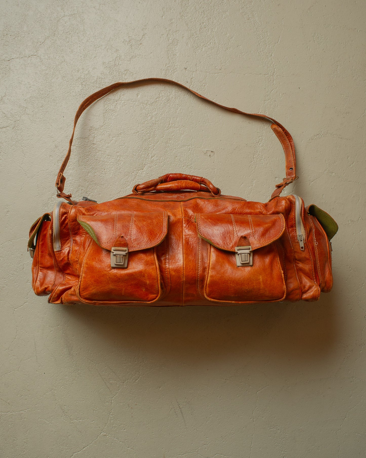 1970s/80s Leather Weekender Bag brown