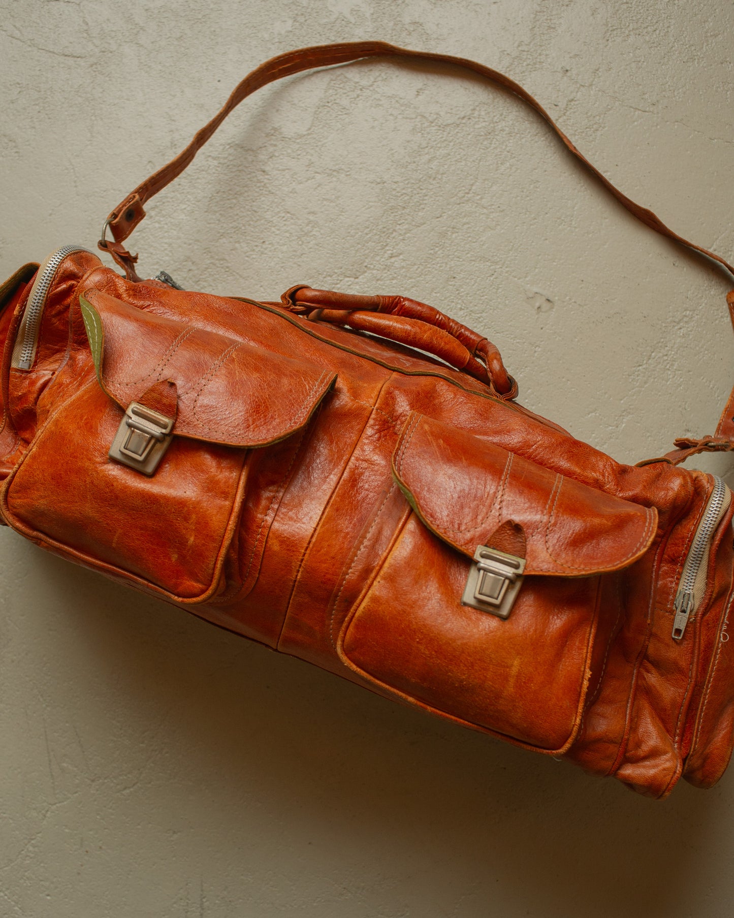 1970s/80s Leather Weekender Bag brown