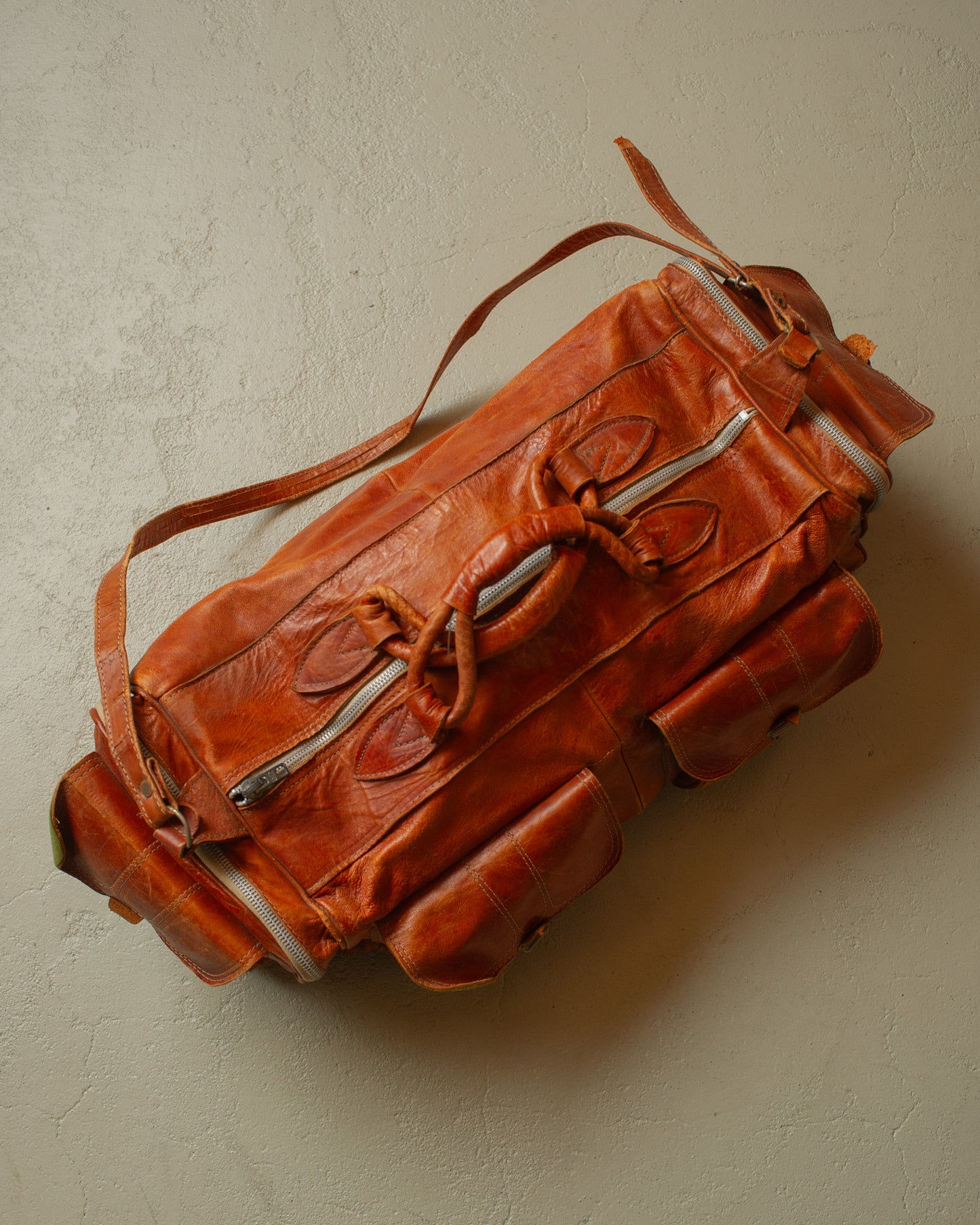 1970s/80s Leather Weekender Bag brown
