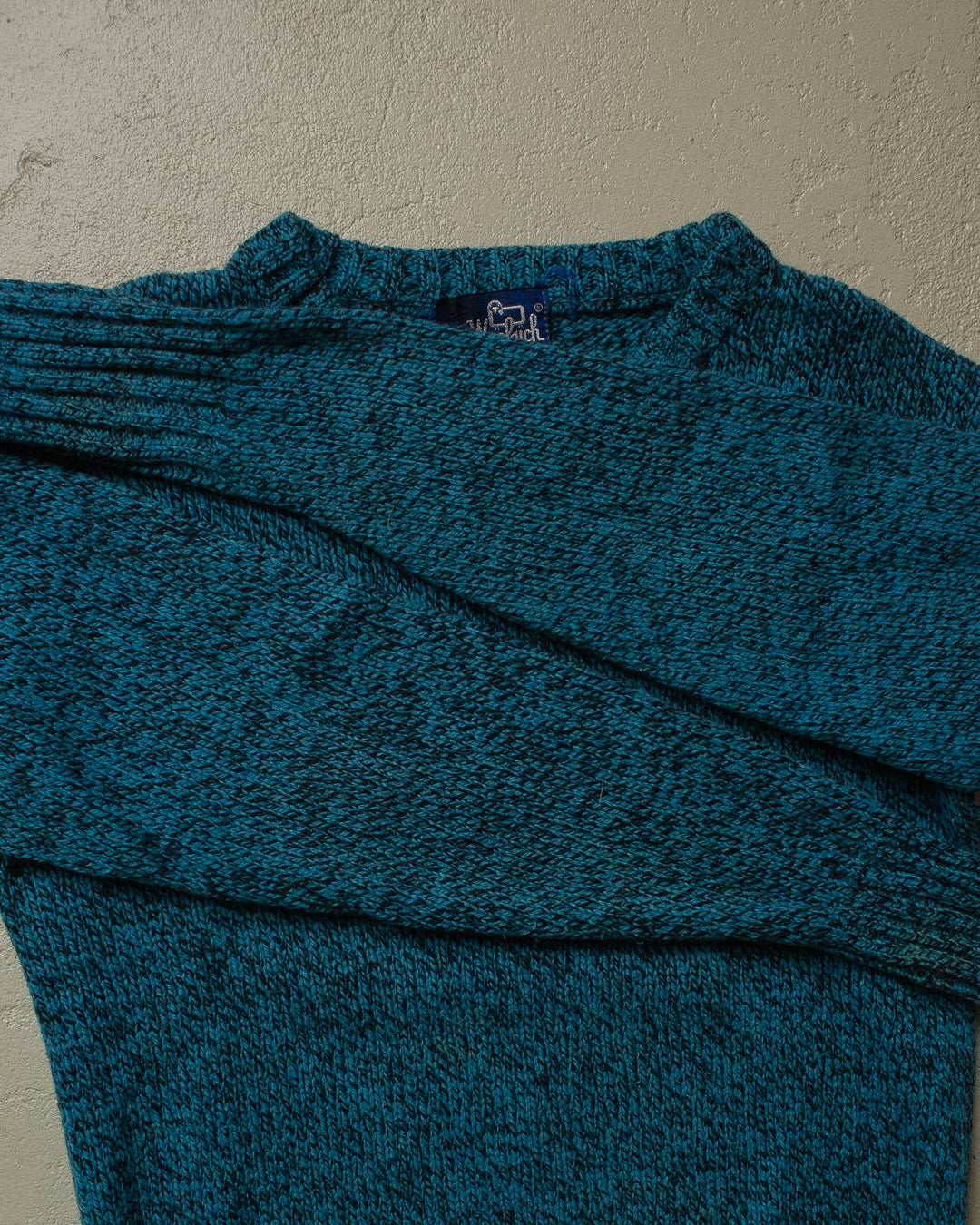 90s Woolrich Pattern Knit Sweater blue/black - M