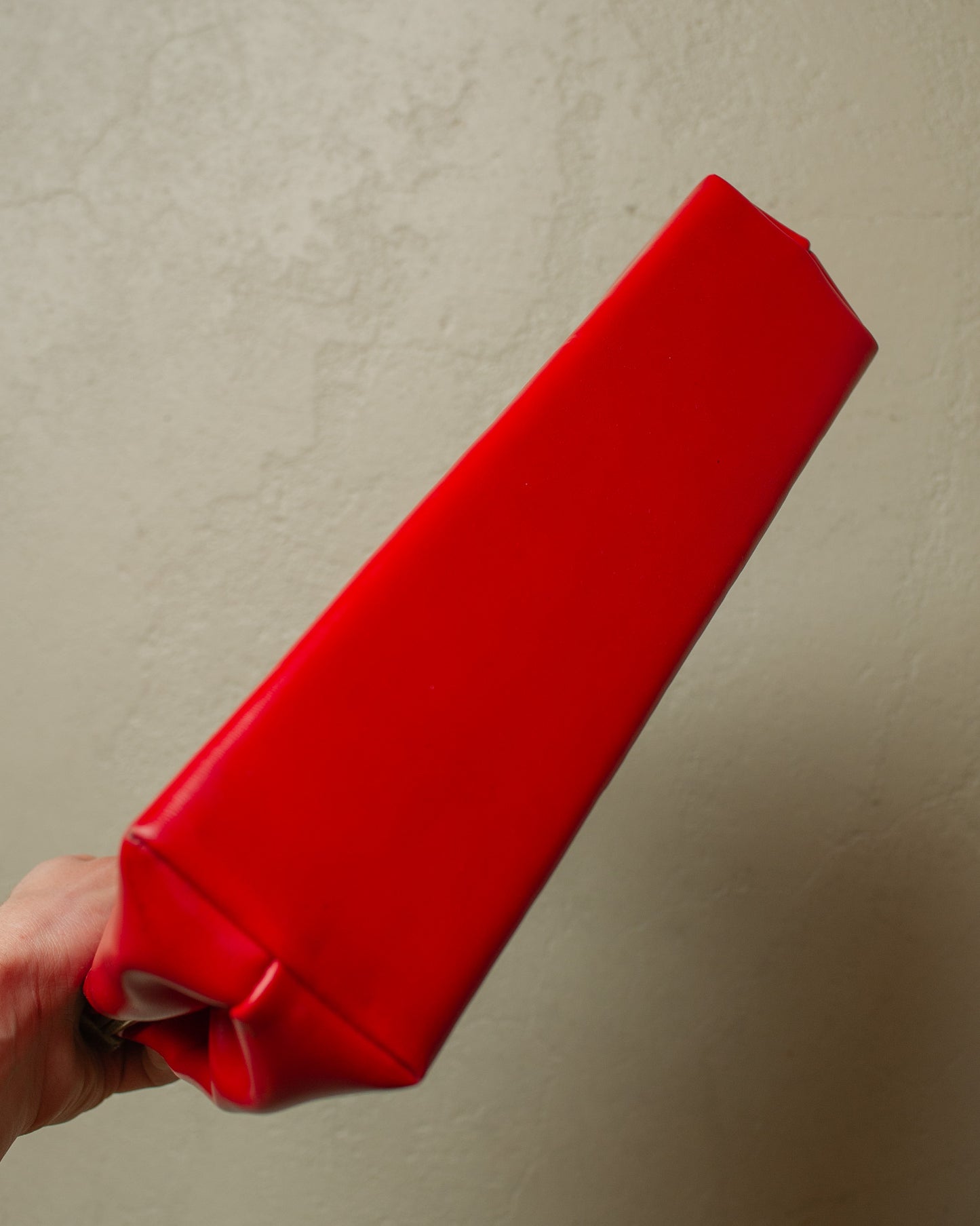 1950s/60s Frame Leather Handbag red