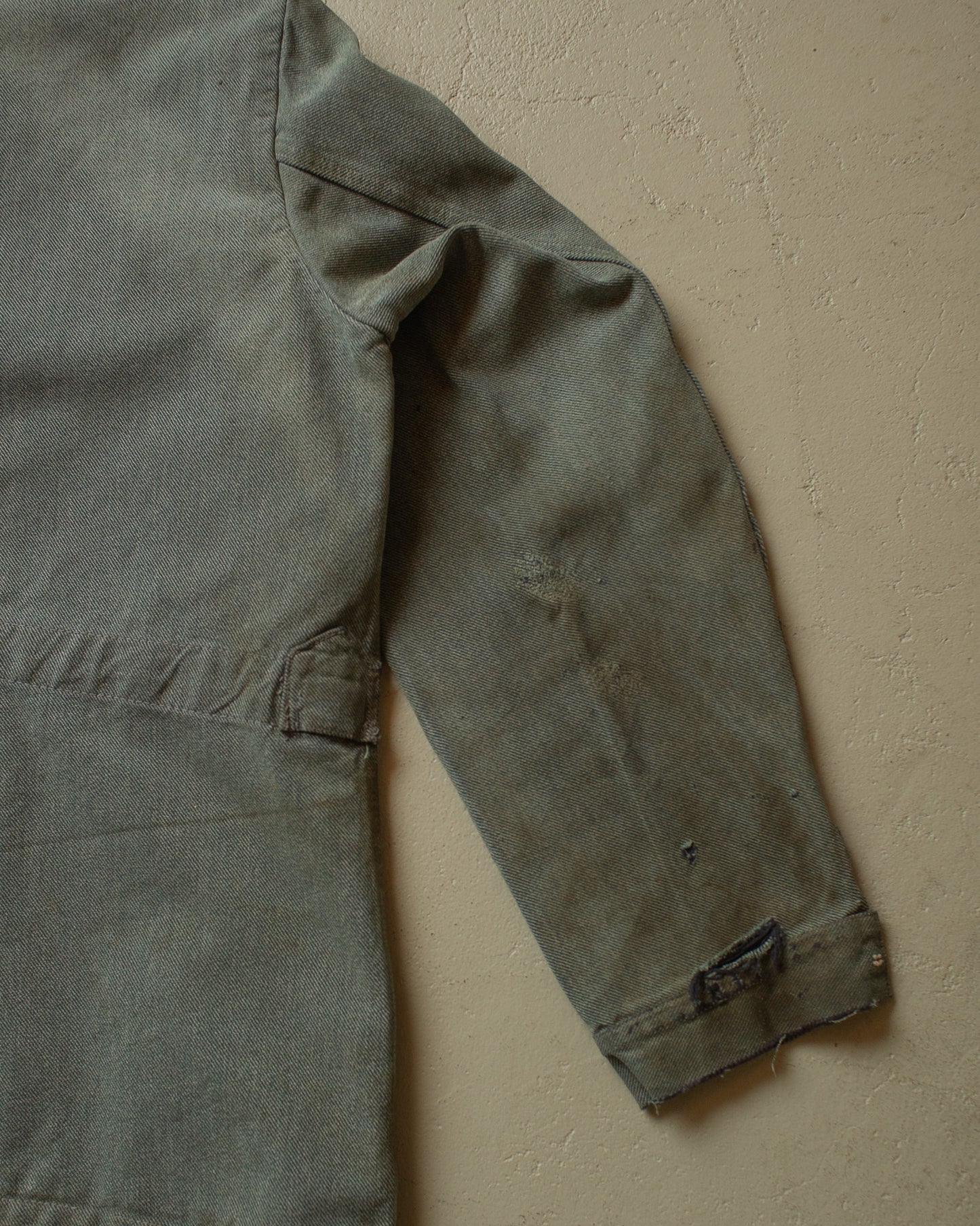 1950s/60s distressed Swiss Army Work Jacket grey - L