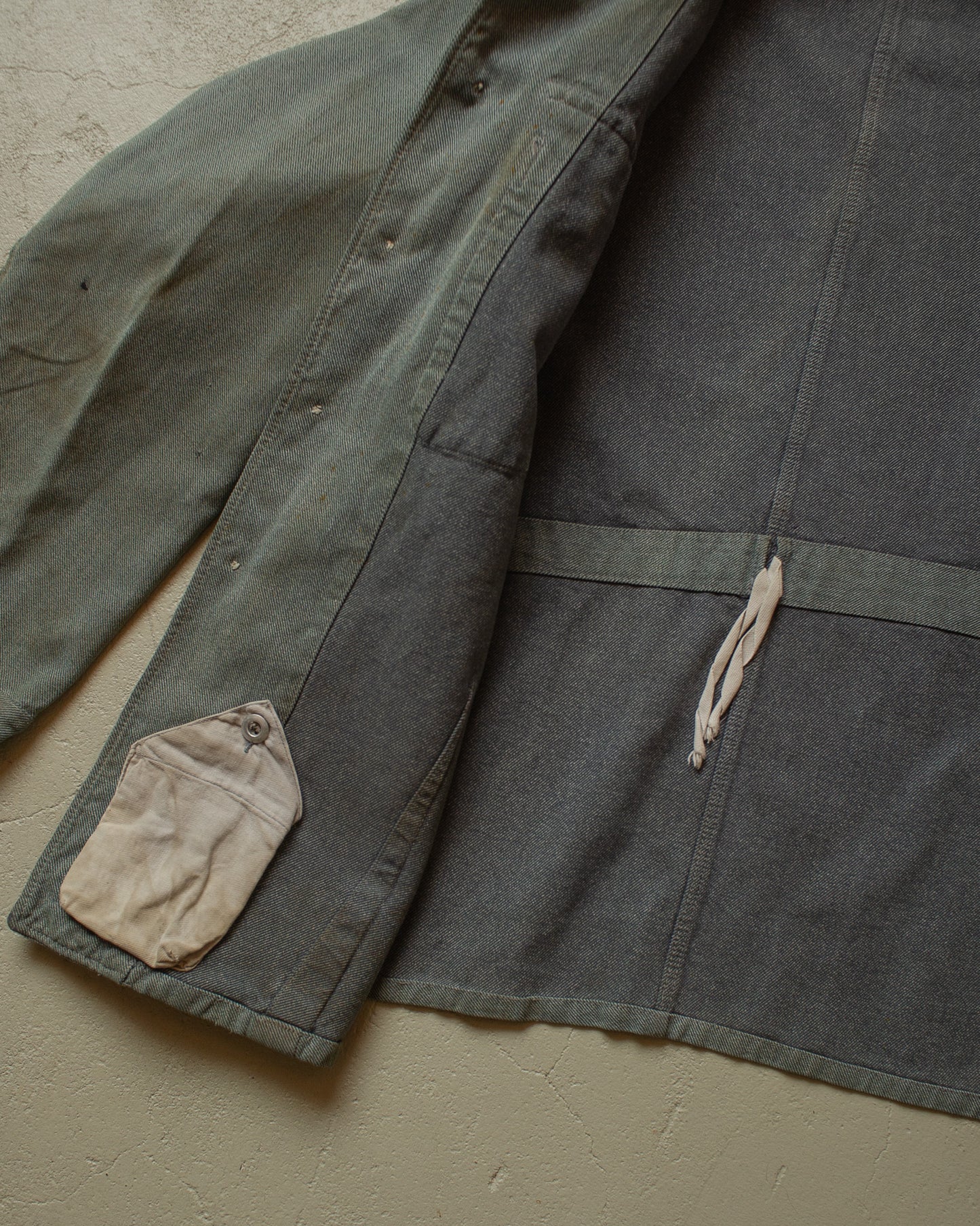 1950s/60s distressed Swiss Army Work Jacket grey - L