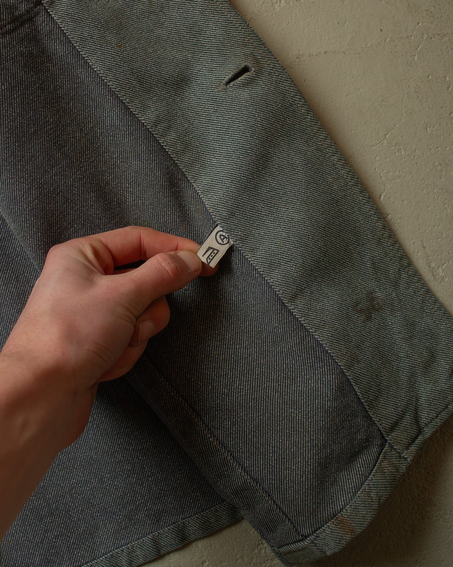 1950s/60s distressed Swiss Army Work Jacket grey - L