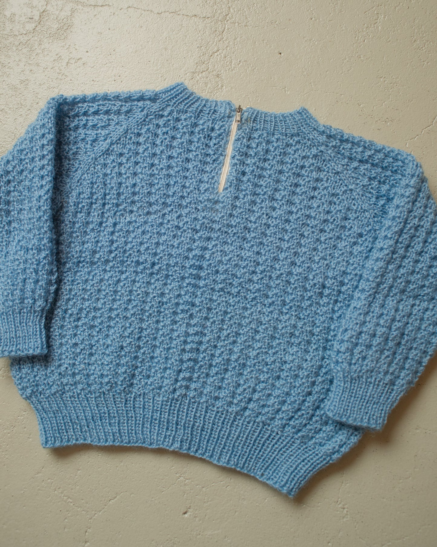 1950s/60s Handmade Zip Knit blue - Kids