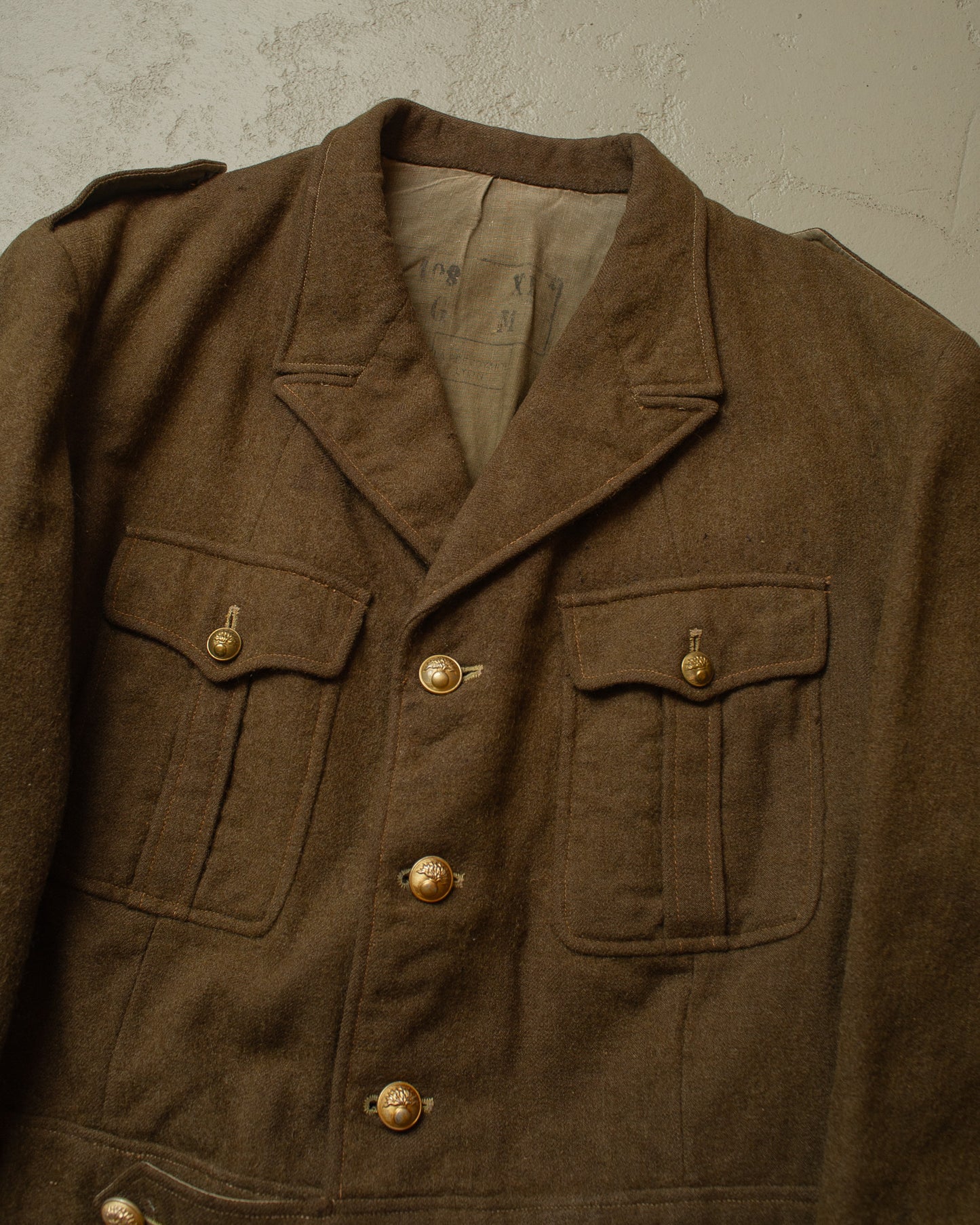 1950s French Wool Field Jacket khaki/brown - L/XL