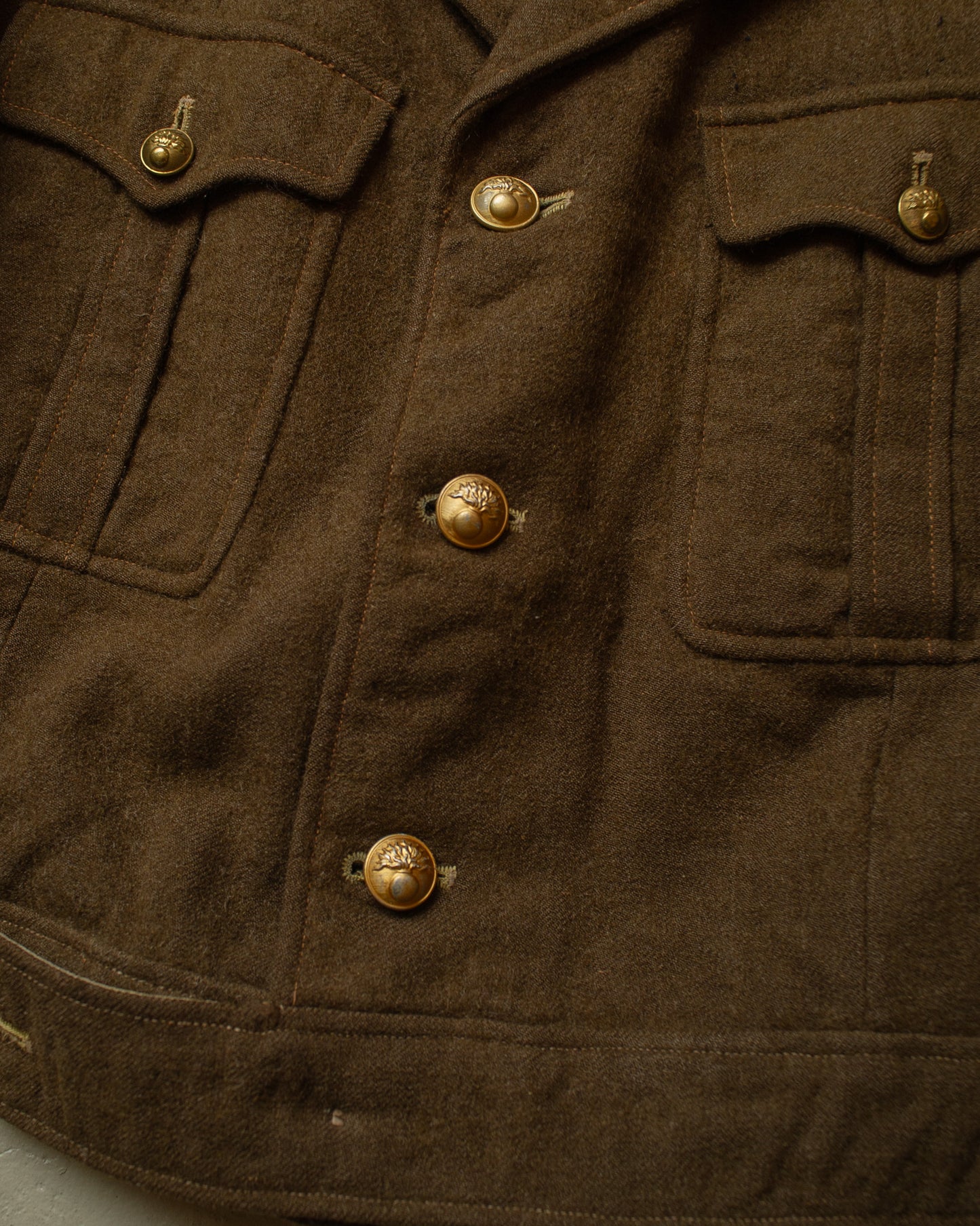1950s French Wool Field Jacket khaki/brown - L/XL