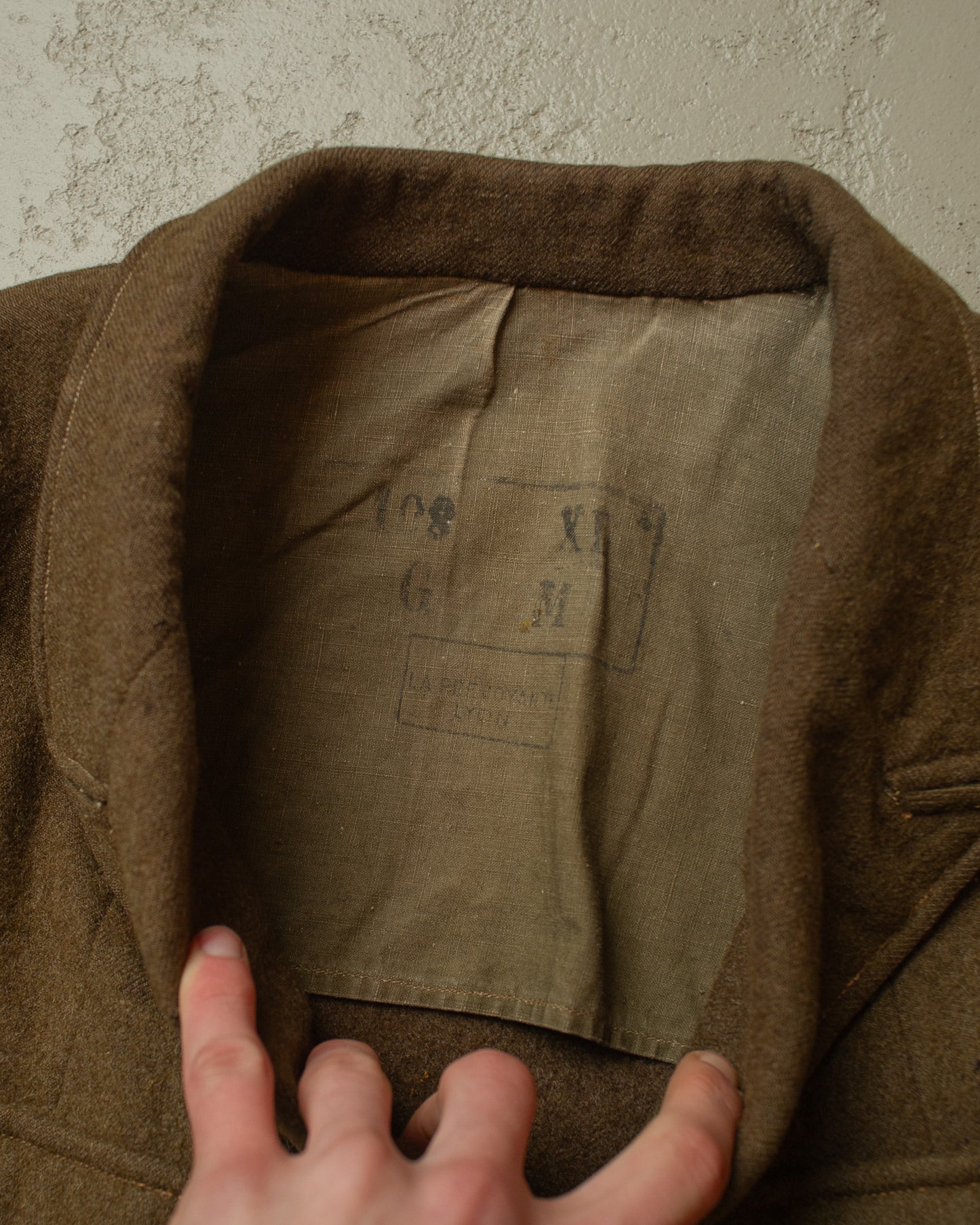 1950s French Wool Field Jacket khaki/brown - L/XL