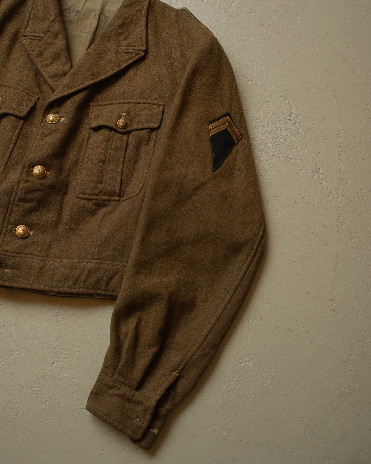 1950s French Wool Field Jacket khaki/brown - L/XL