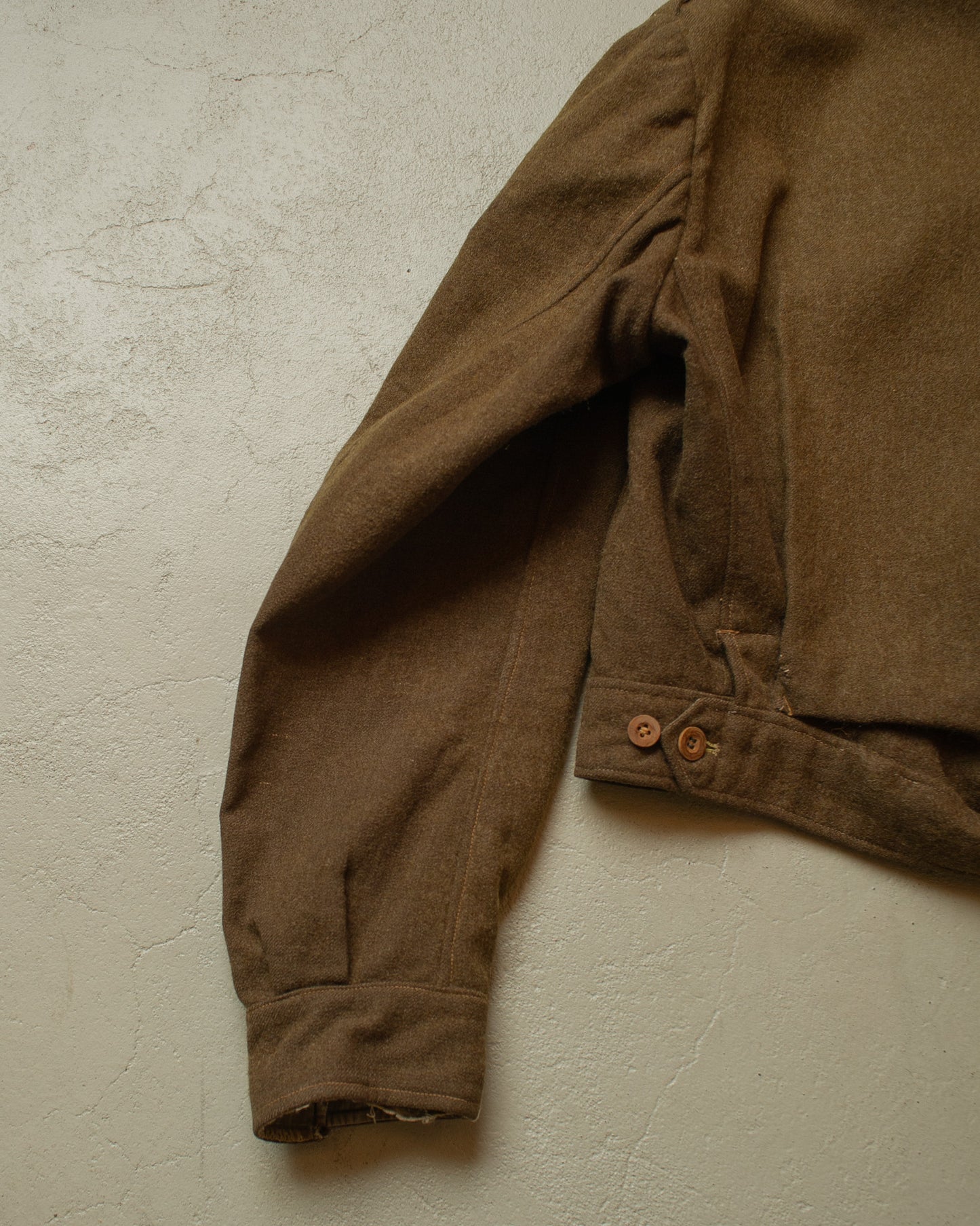 1950s French Wool Field Jacket khaki/brown - L/XL