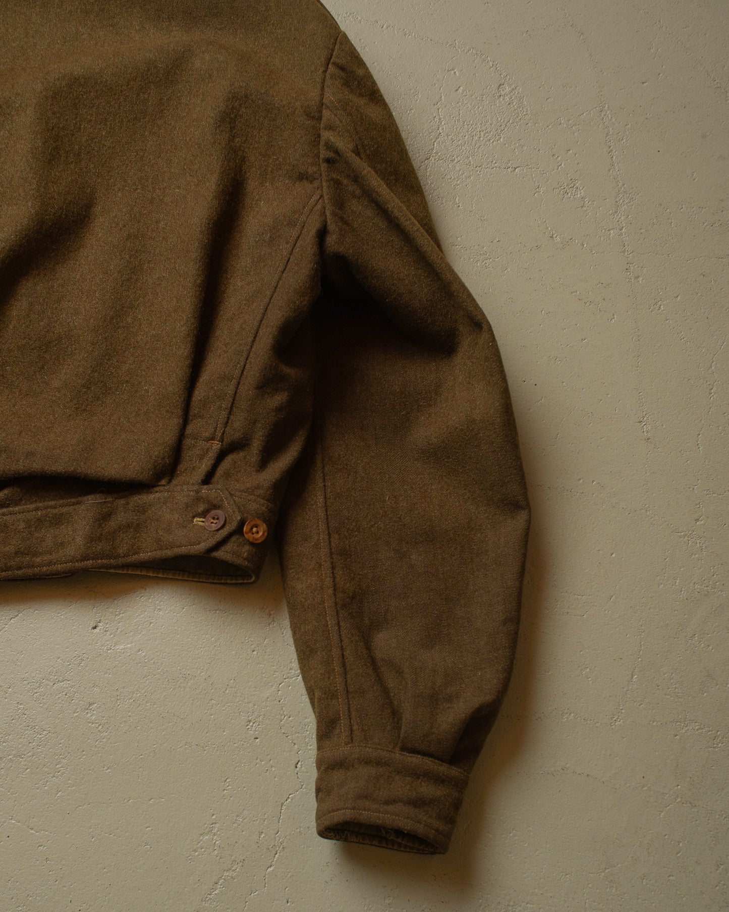1950s French Wool Field Jacket khaki/brown - L/XL
