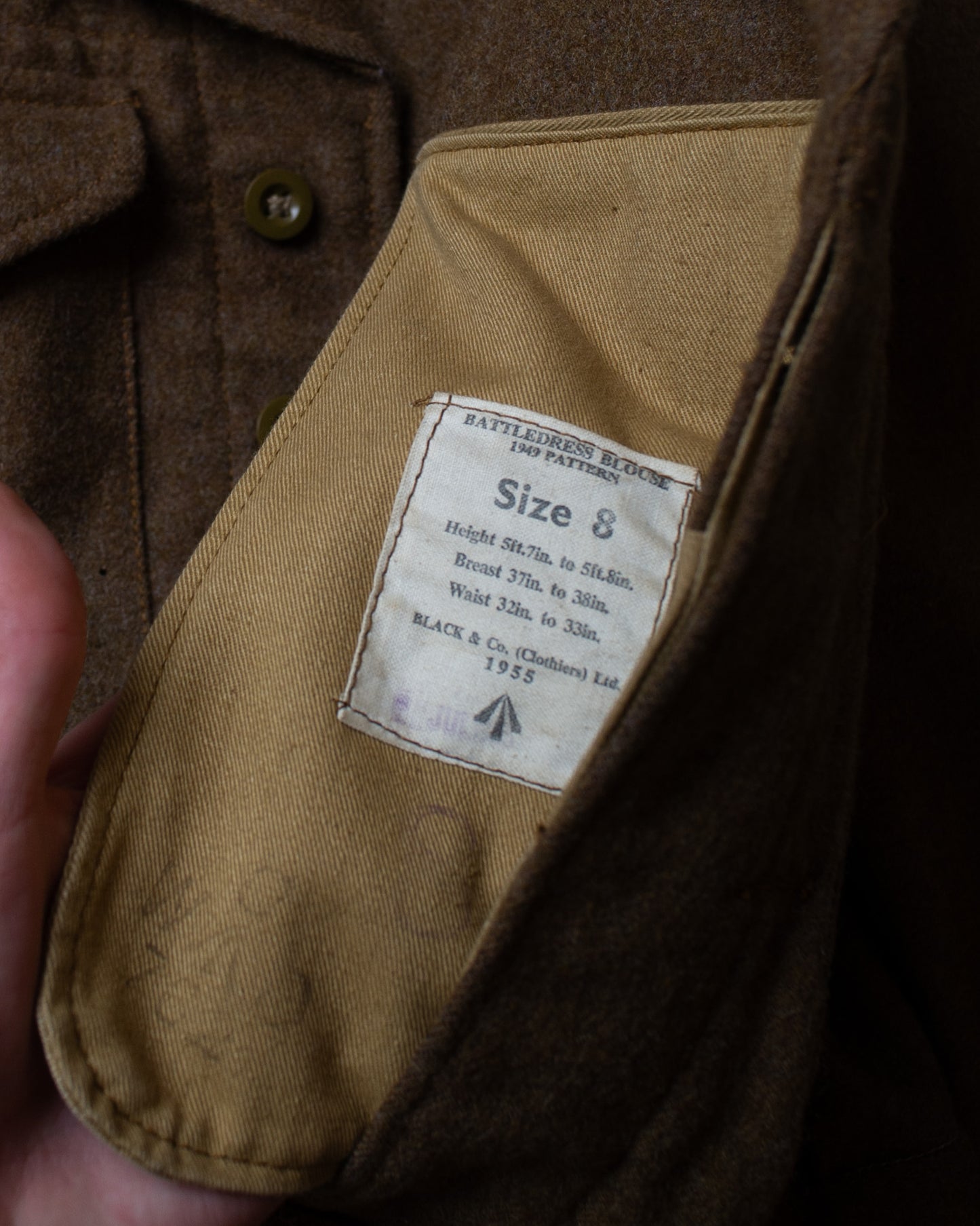 1955 British Army Wool Battledress brown - M